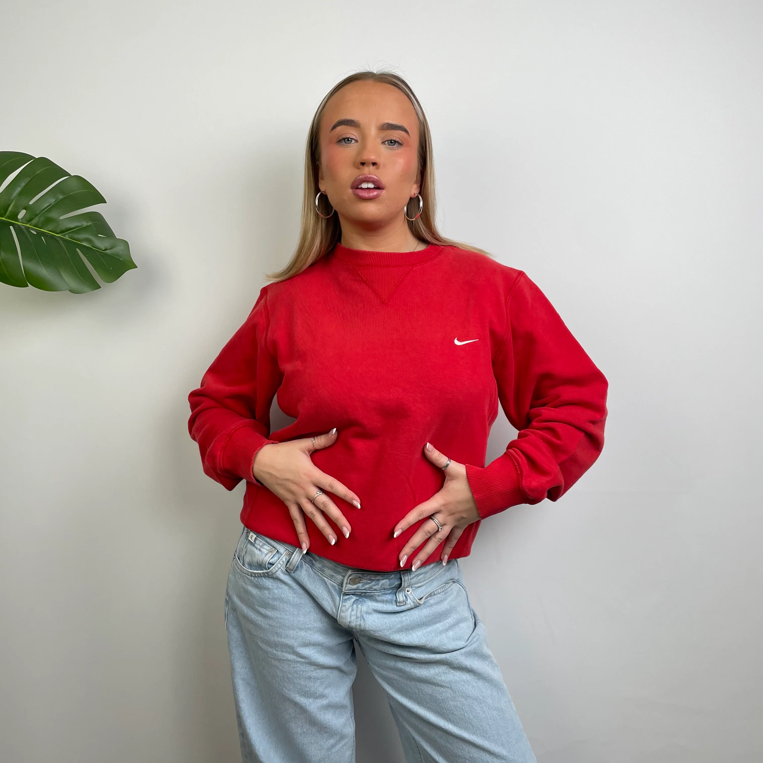 Nike Red Embroidered Swoosh Sweatshirt (S) - Image 12