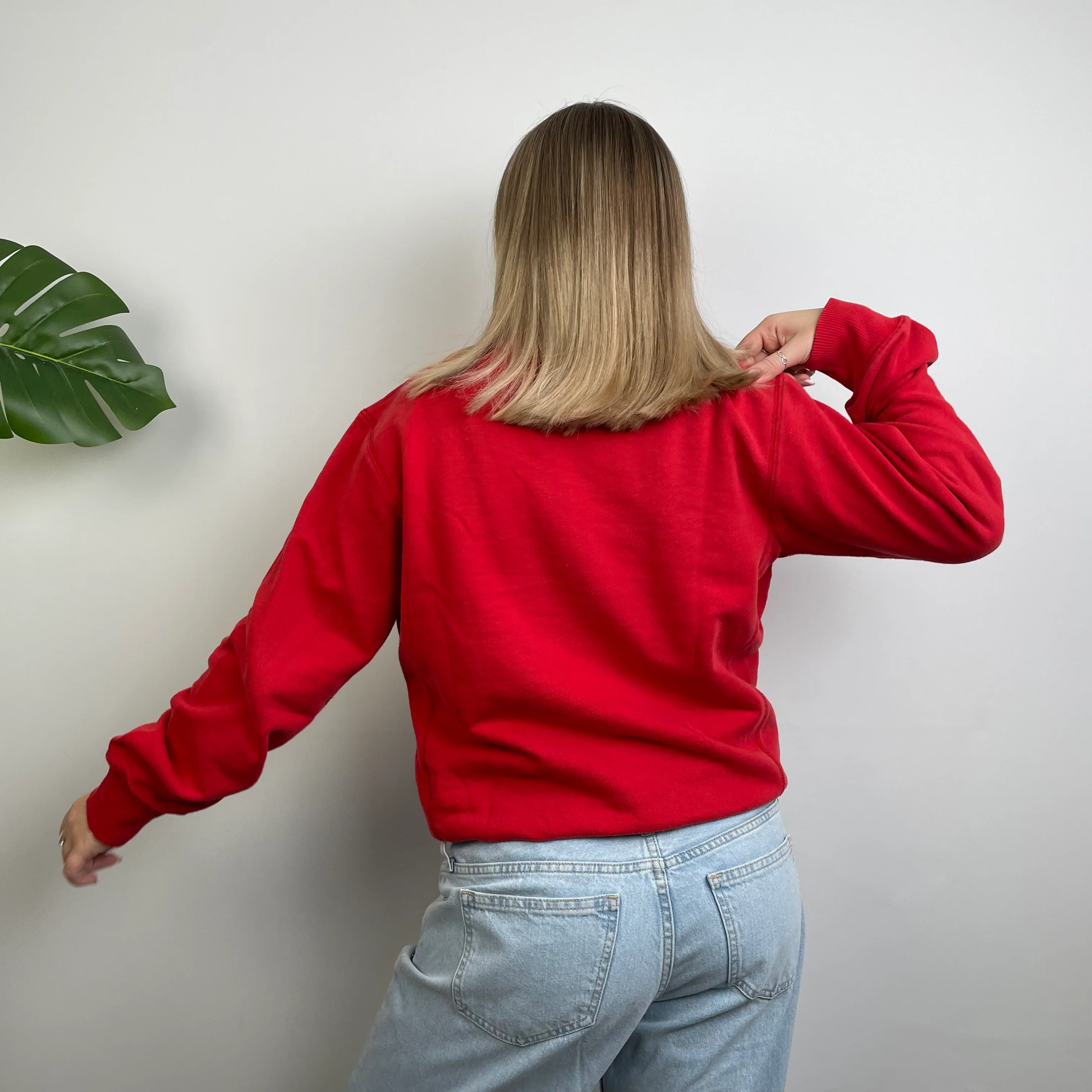 Nike Red Embroidered Swoosh Sweatshirt (S) - Image 13