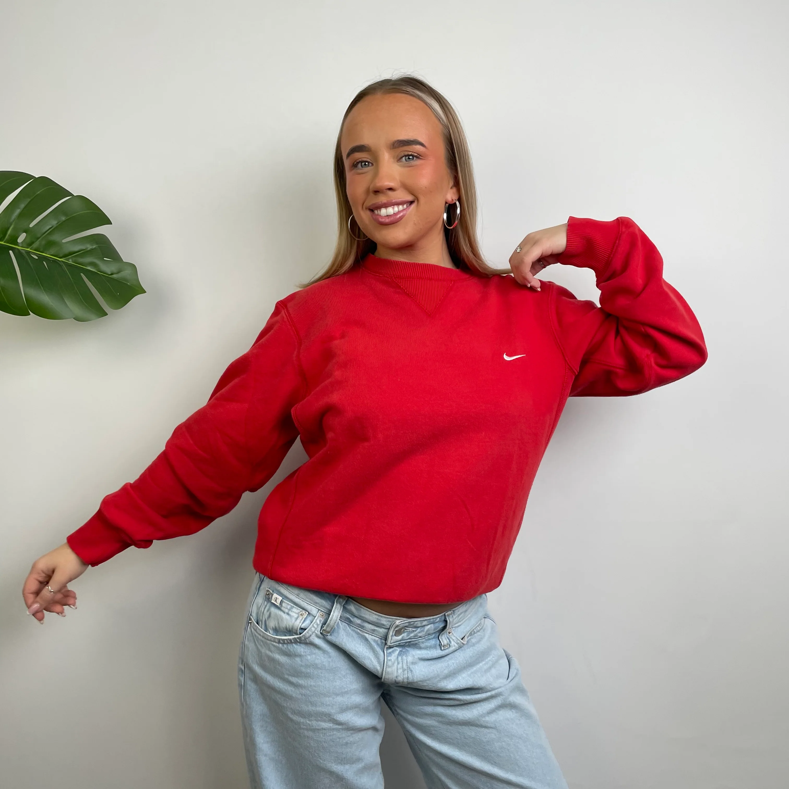 Nike Red Embroidered Swoosh Sweatshirt (S) - Image 18