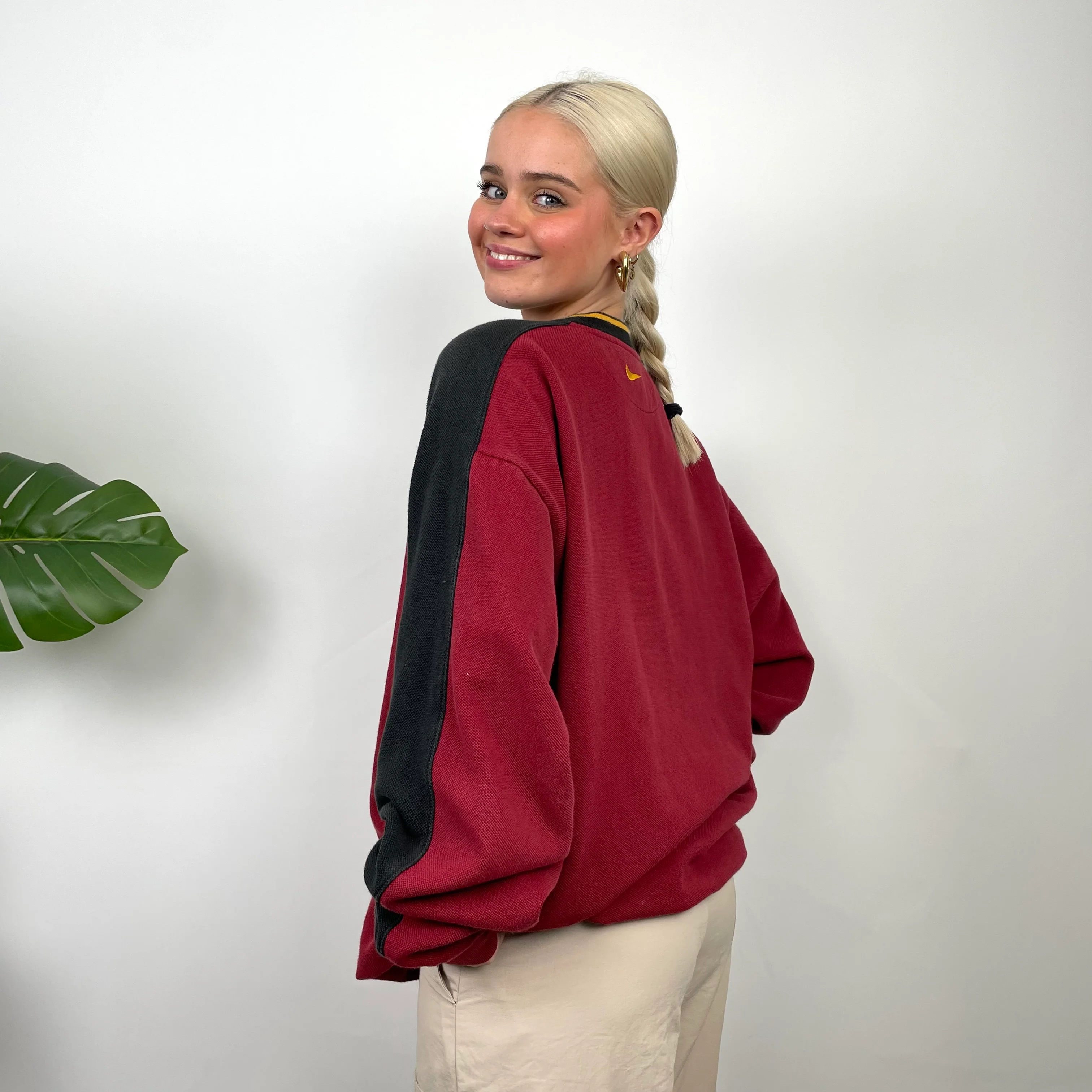 Nike Red Embroidered Swoosh Sweatshirt (XL) - Image 5