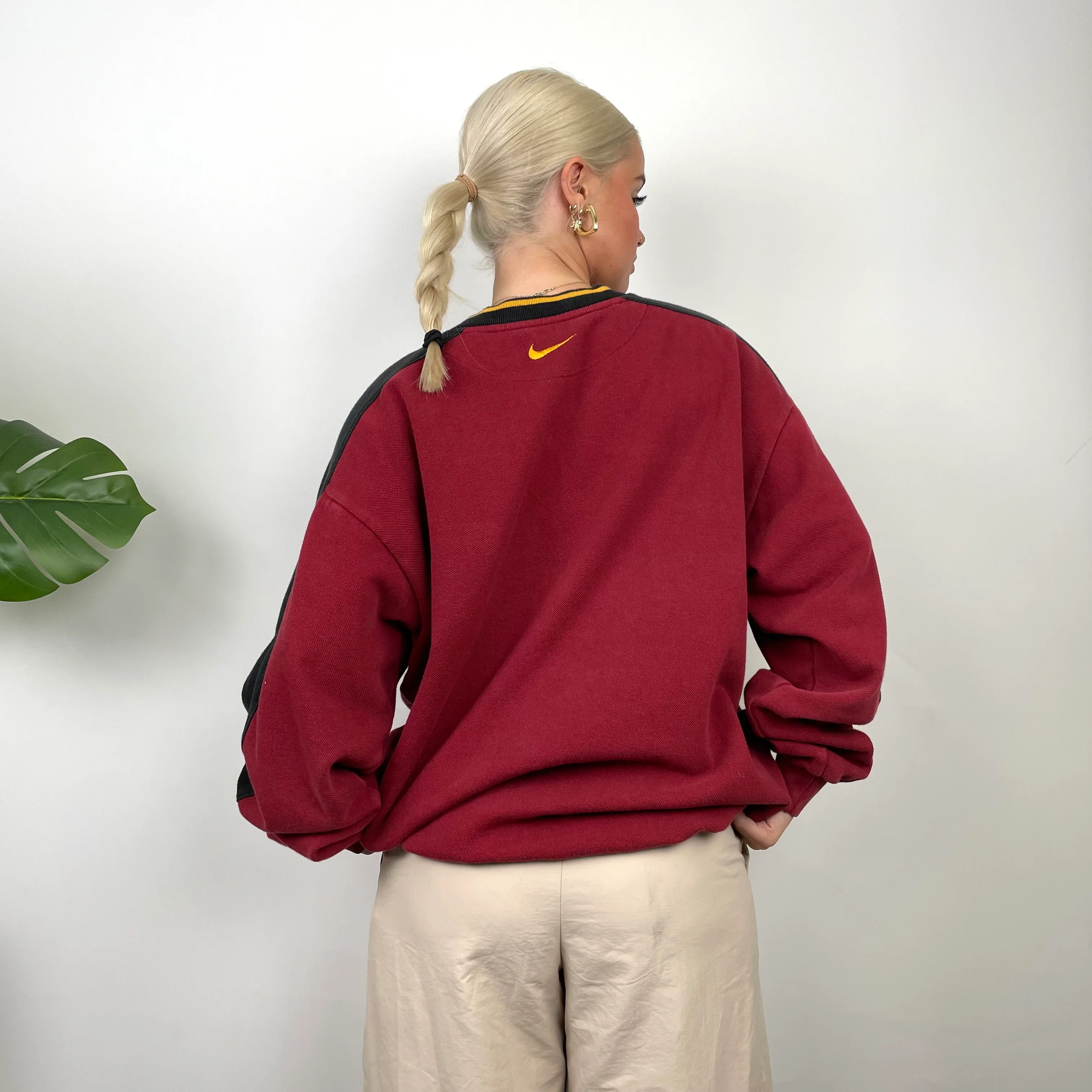 Nike Red Embroidered Swoosh Sweatshirt (XL) - Image 6