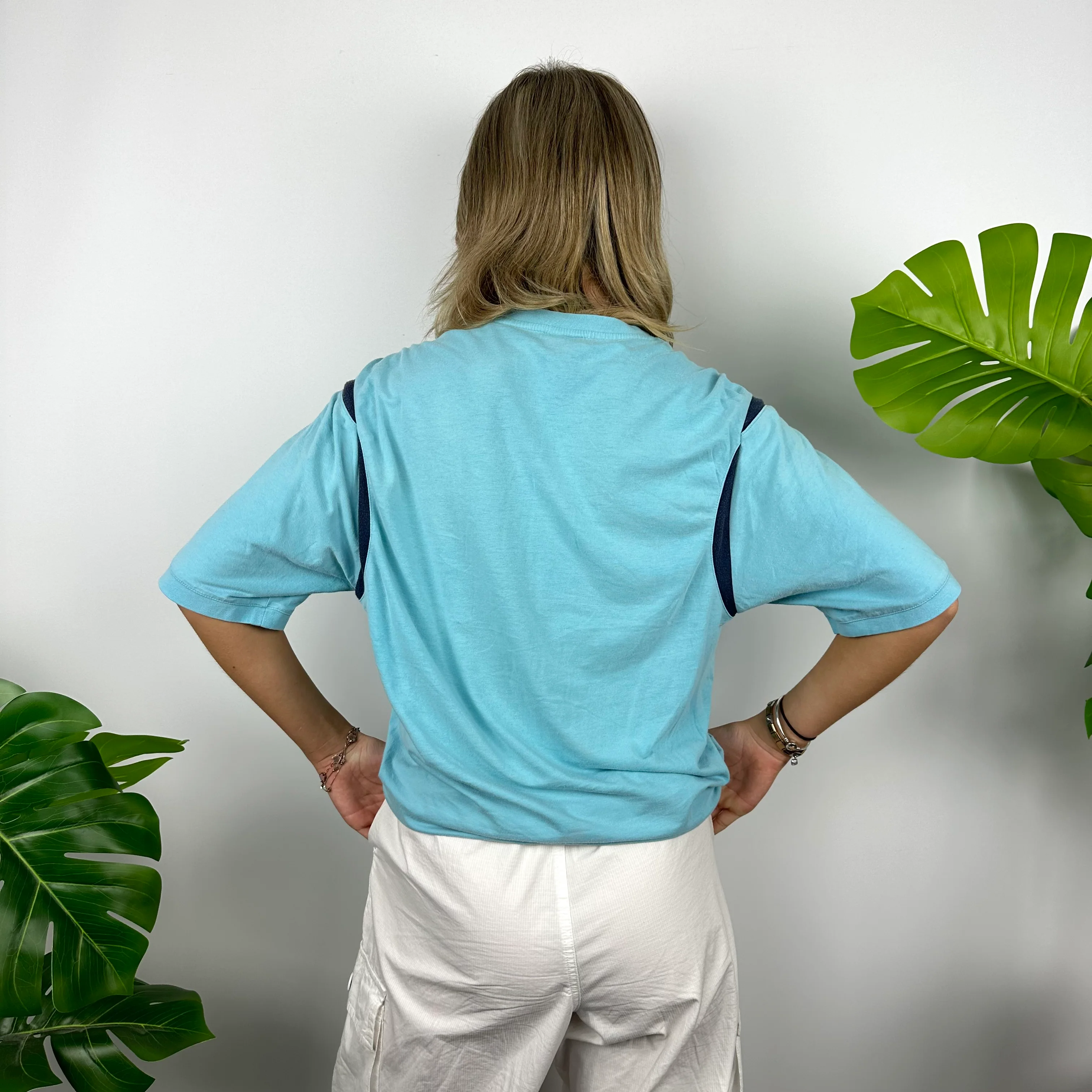 Nike Shox Baby Blue Spell Out T Shirt (M) - Image 4