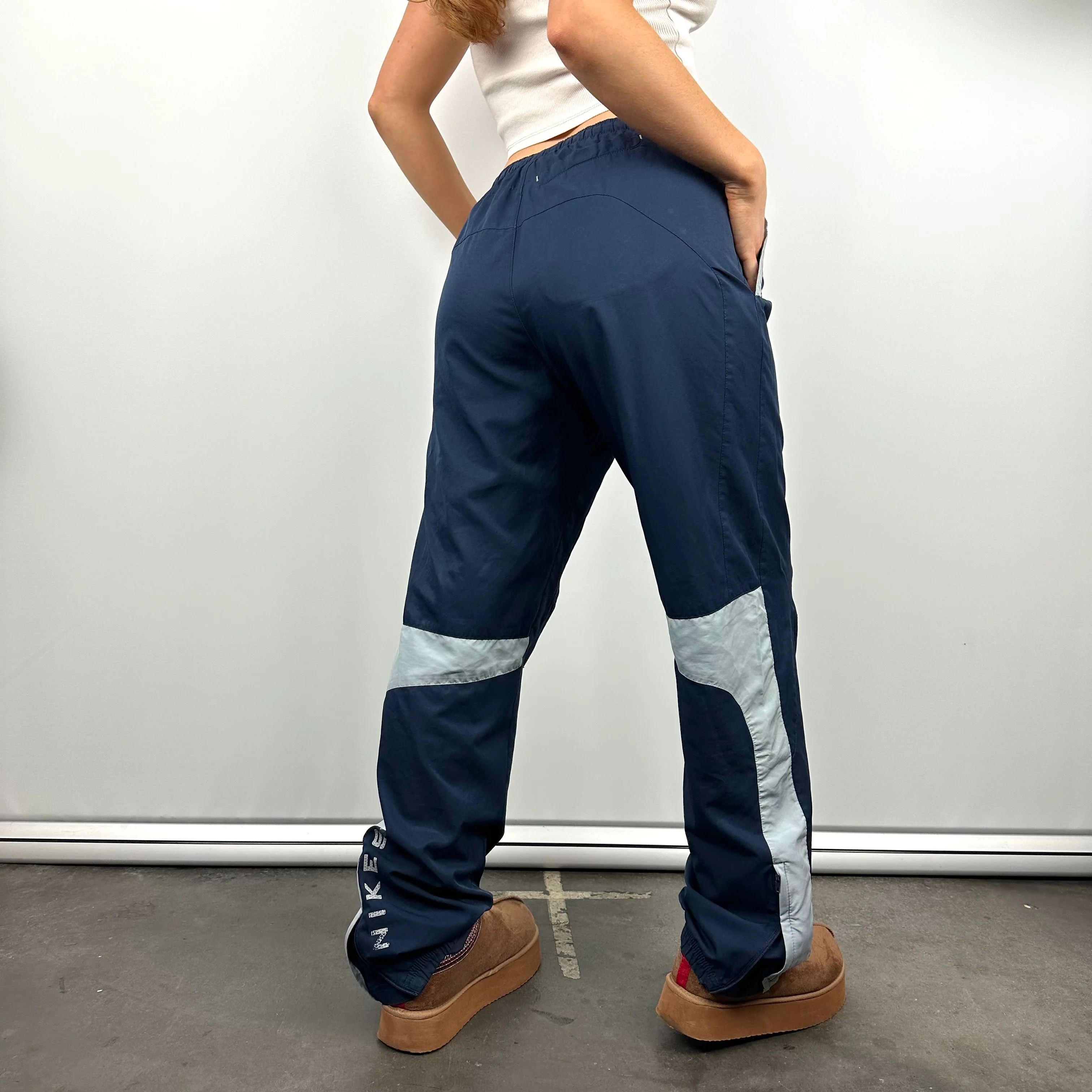 Nike Shox Navy Spell Out Track Pants (S) - Image 3