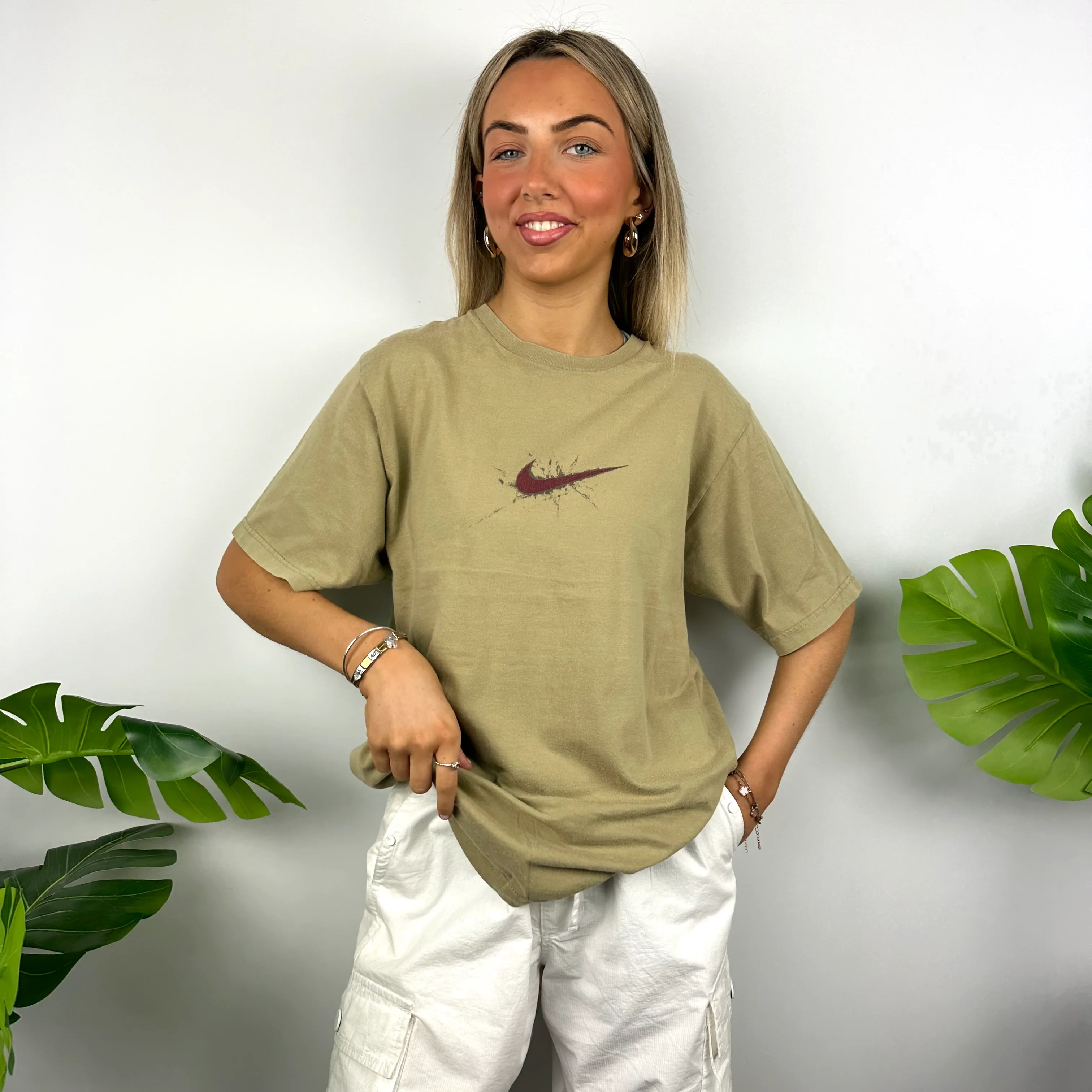 Nike Tan Swoosh T Shirt (L) - Image 6