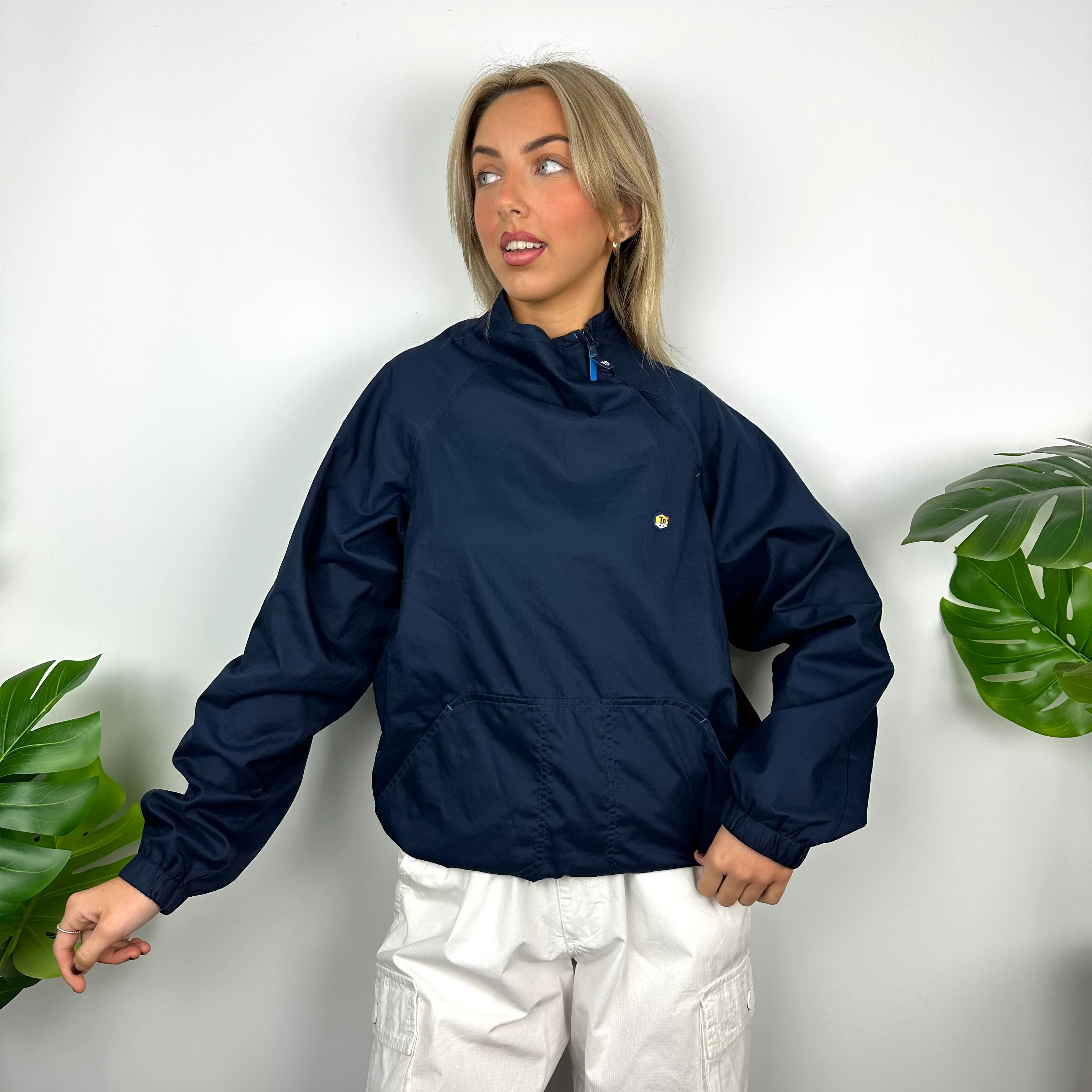 Nike TN Air Navy Embroidered Spell Out Jacket (S) - Image 4