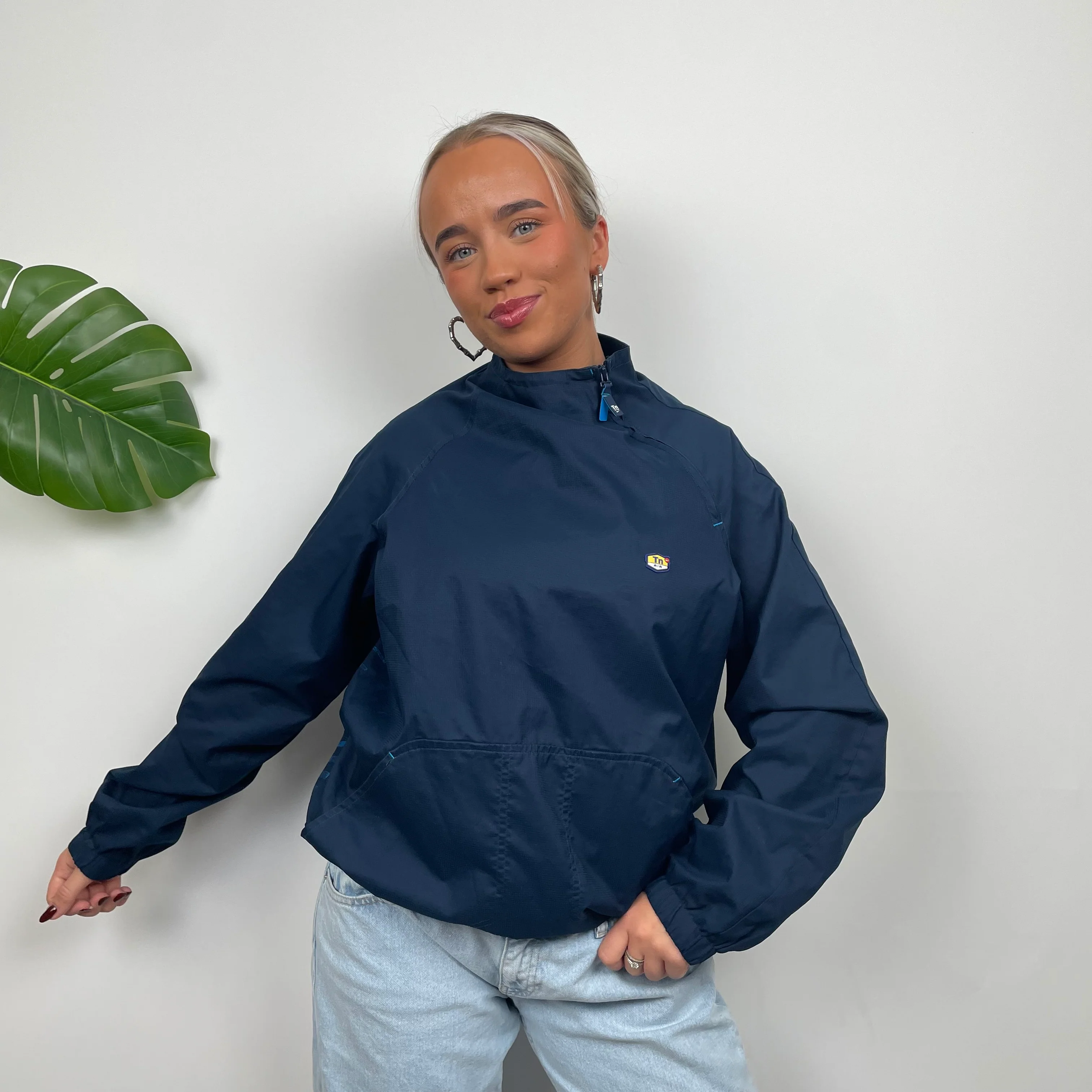 Nike TN Air Navy Embroidered Spell Out Jacket (S) - Image 4