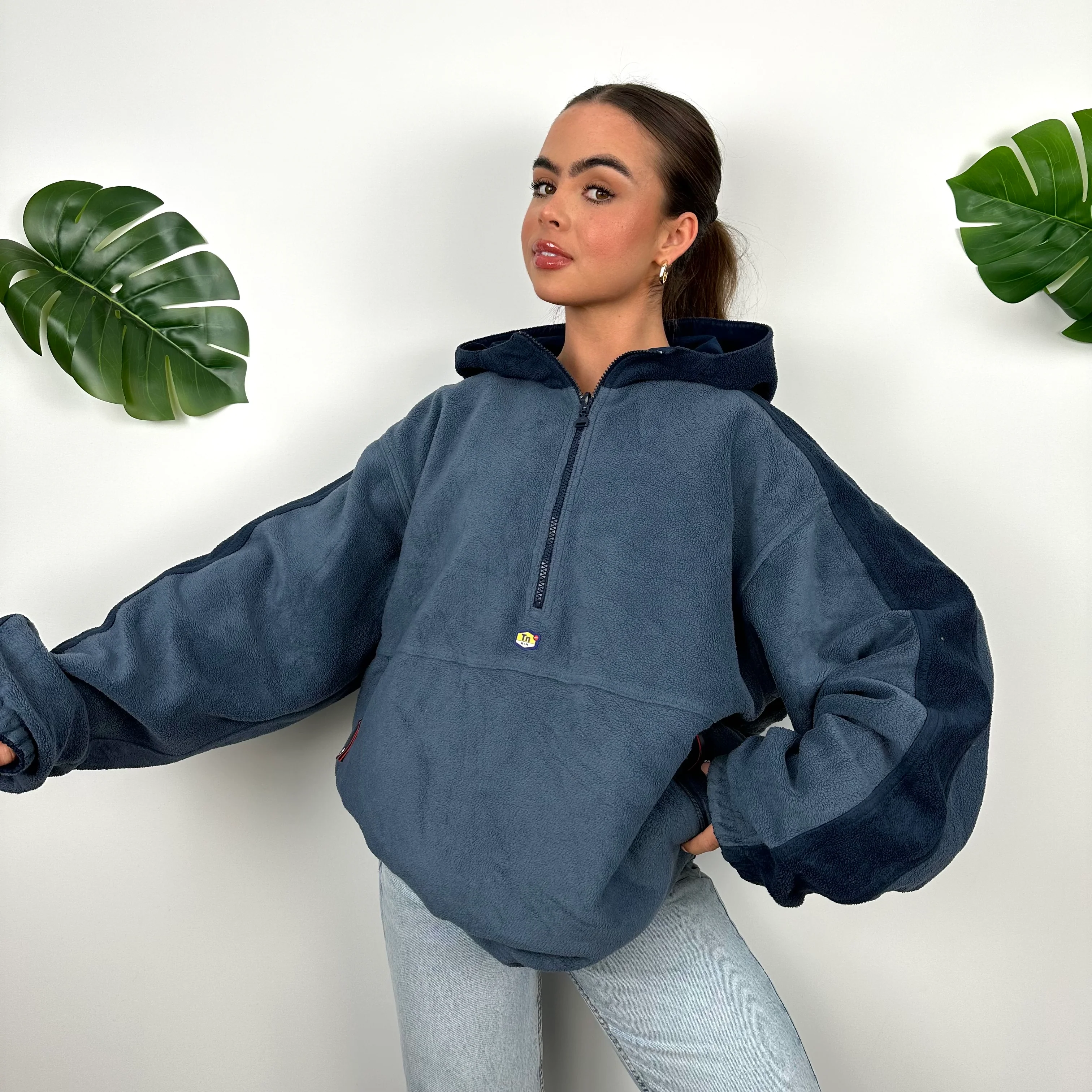 Nike TN Air RARE Reversible Fleece Windbreaker Quarter Zip Jacket (L) - Image 5