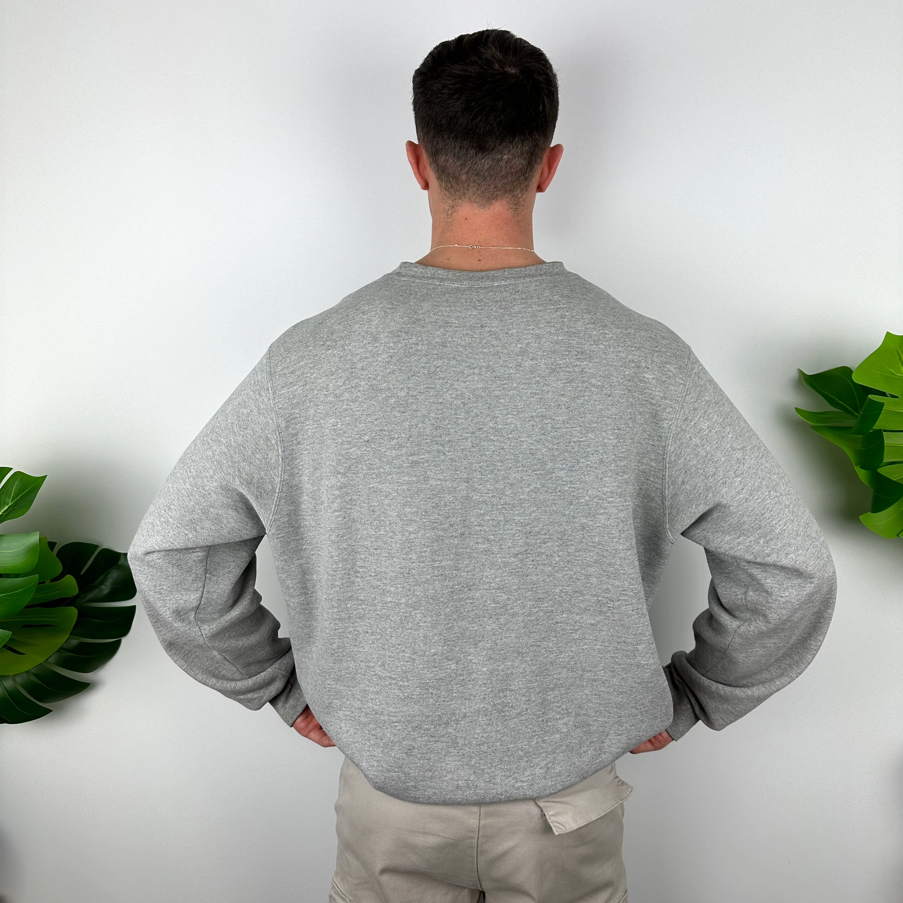 Nike Town Chicago Grey Embroidered Spell Out Sweatshirt (L) - Image 6