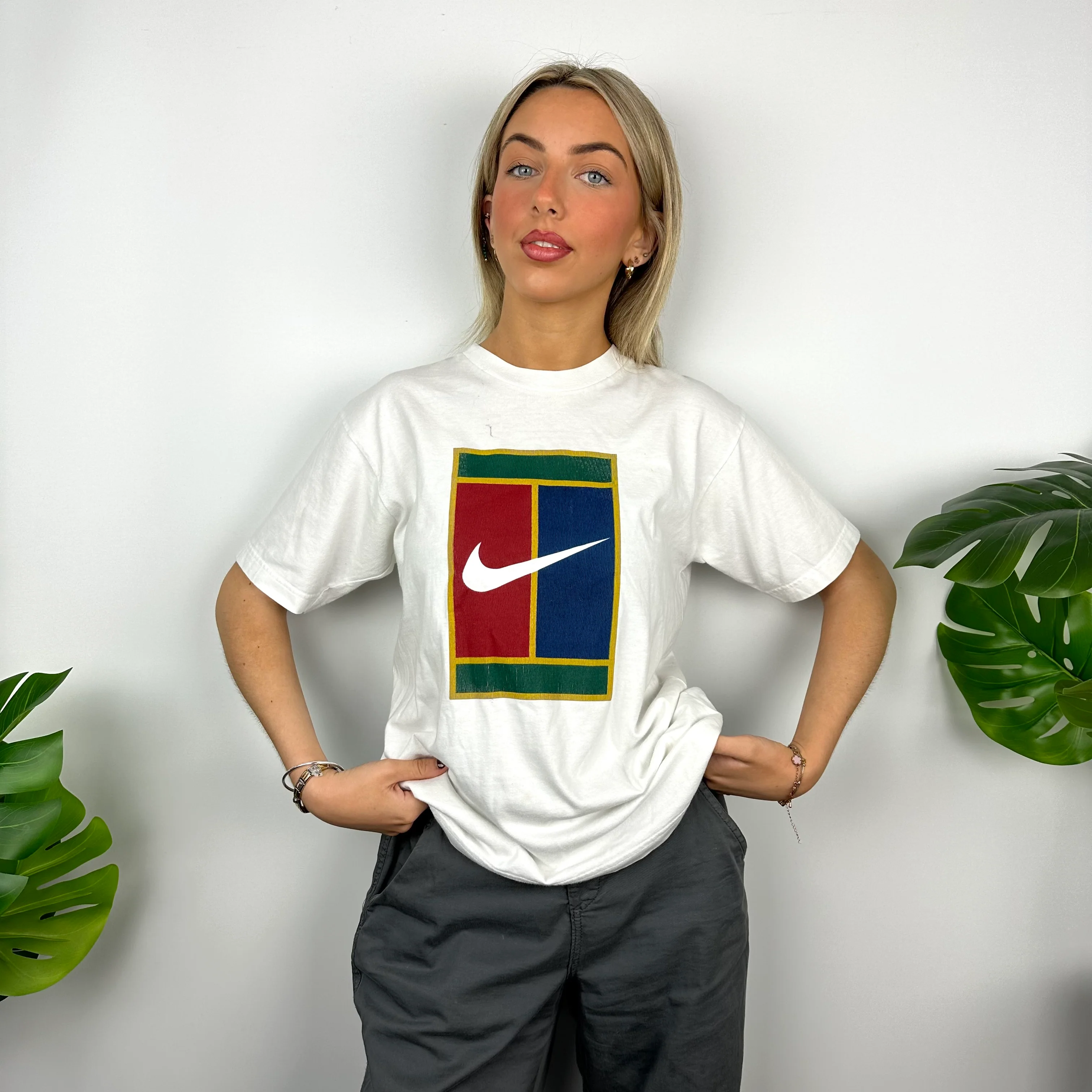 Nike White Challenge Court Swoosh T Shirt (S) - Image 2