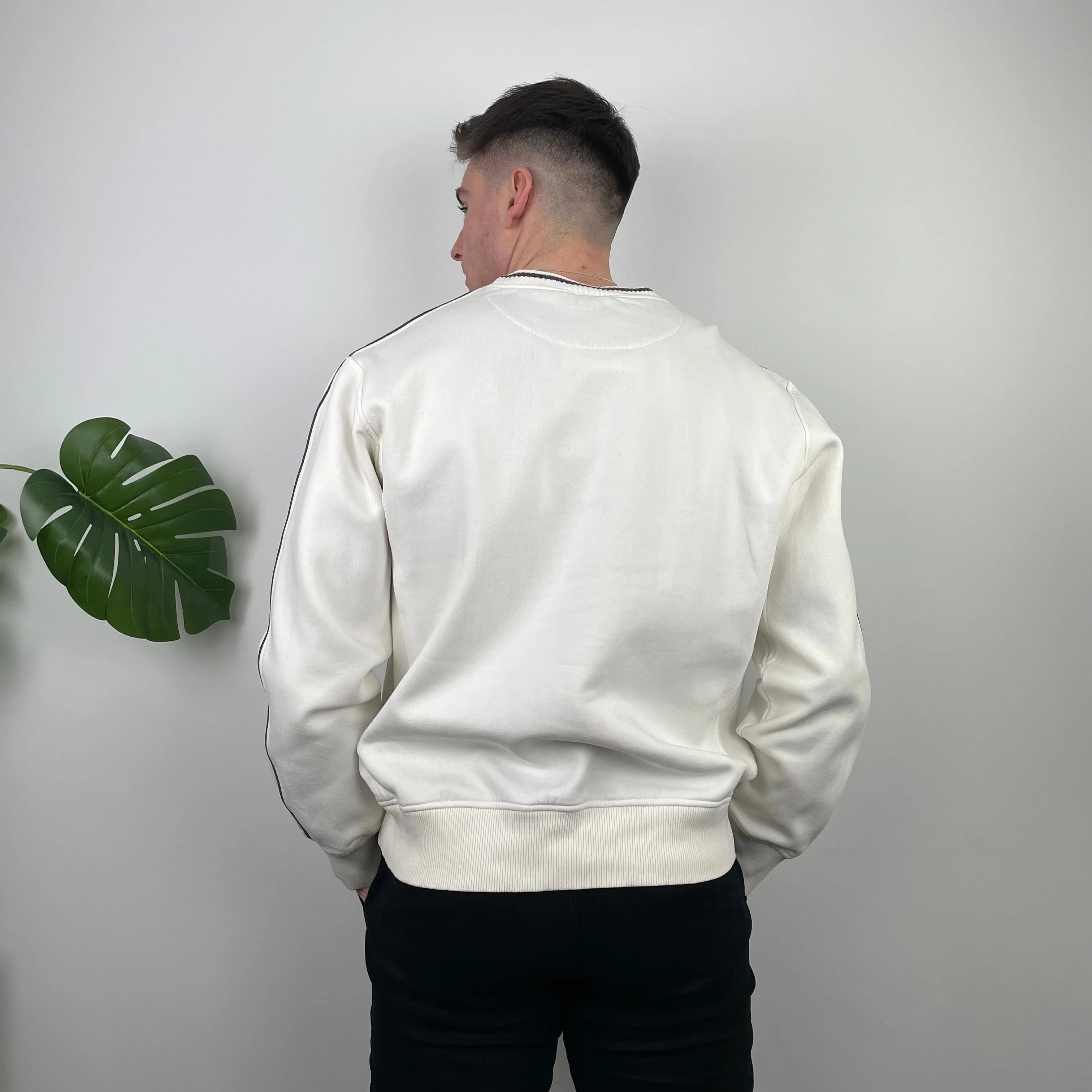 Nike White Embroidered Swoosh Sweatshirt (L) - Image 5
