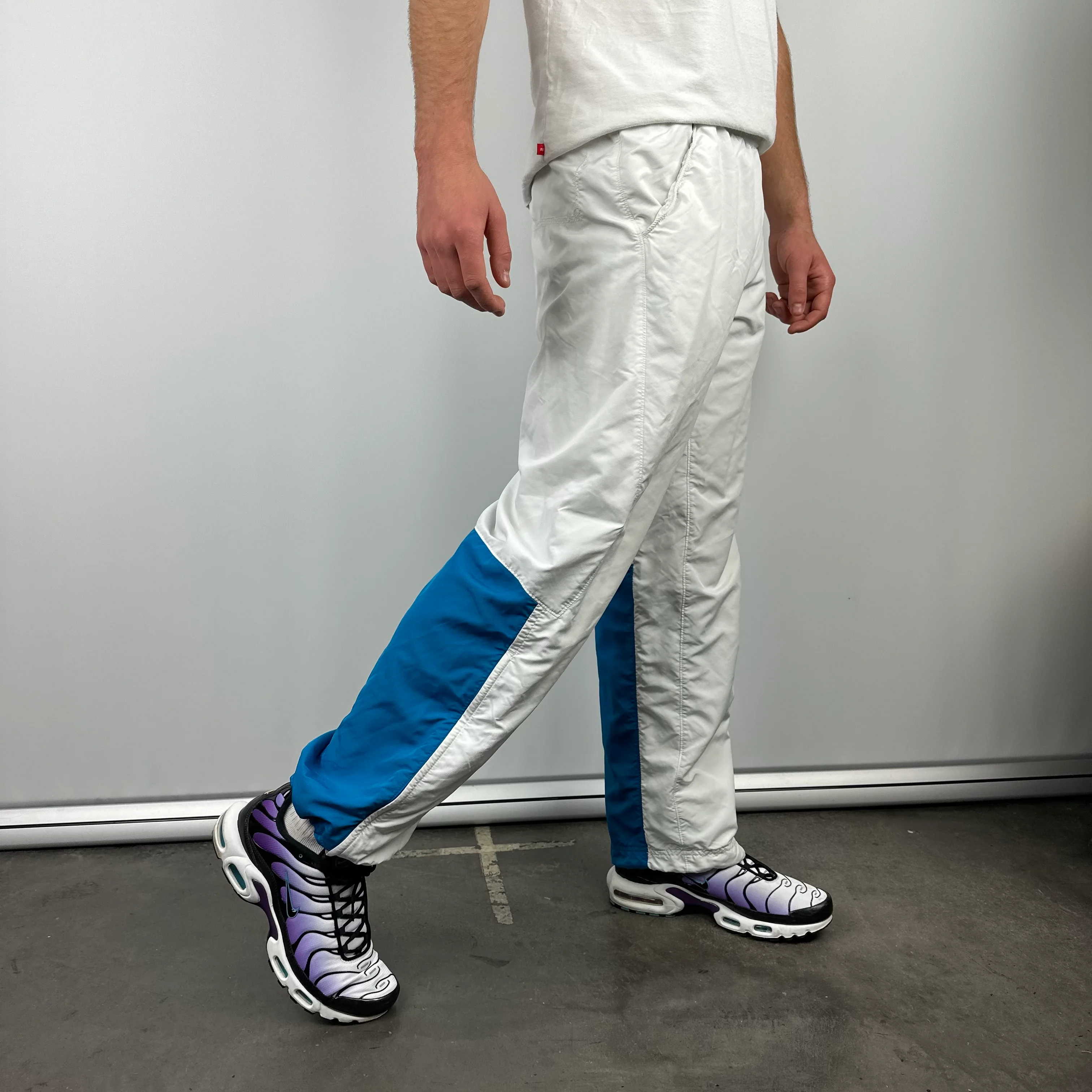 Nike White Embroidered Swoosh Track Pants (M) - Image 5