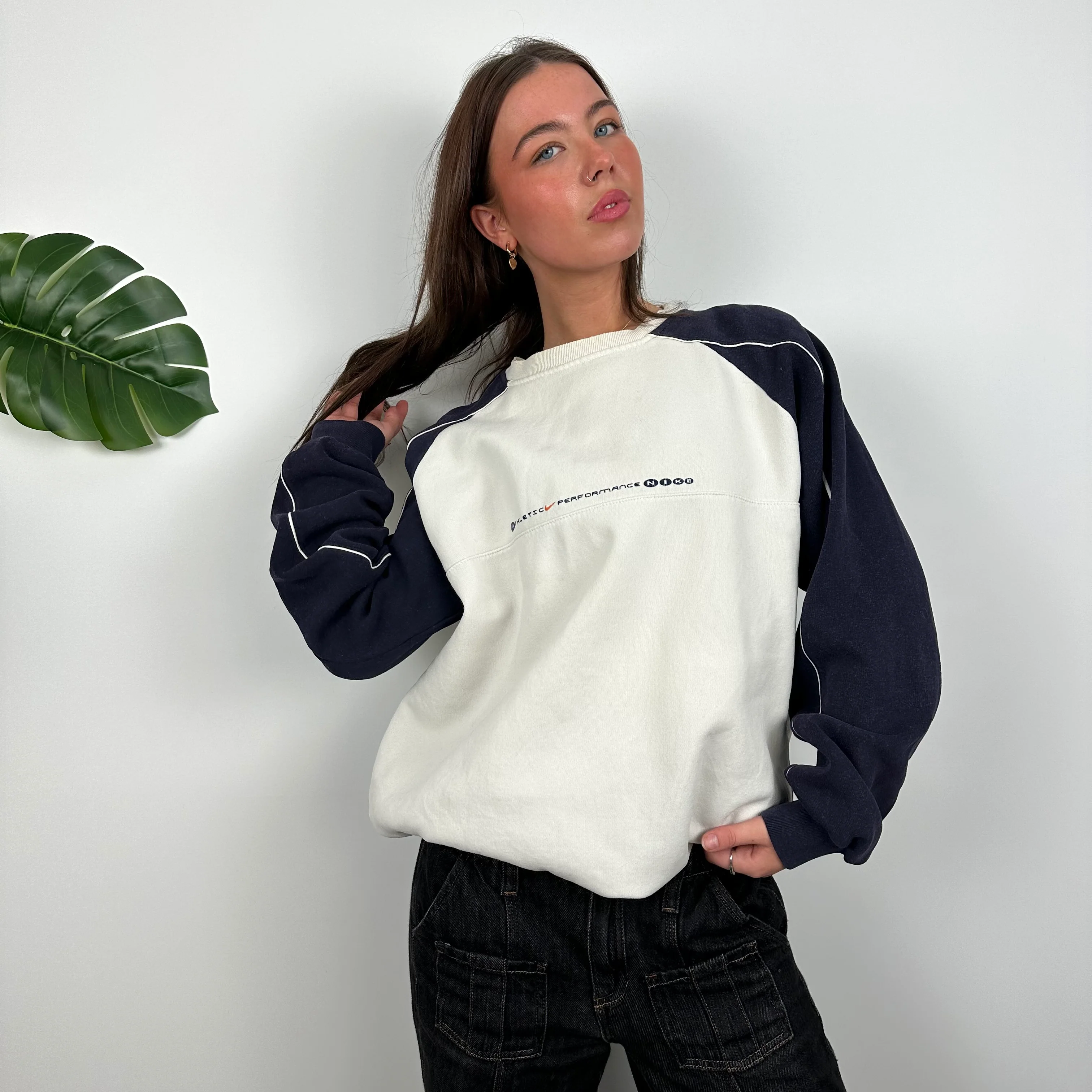 Nike White Spell Out Sweatshirt (L) - Image 2
