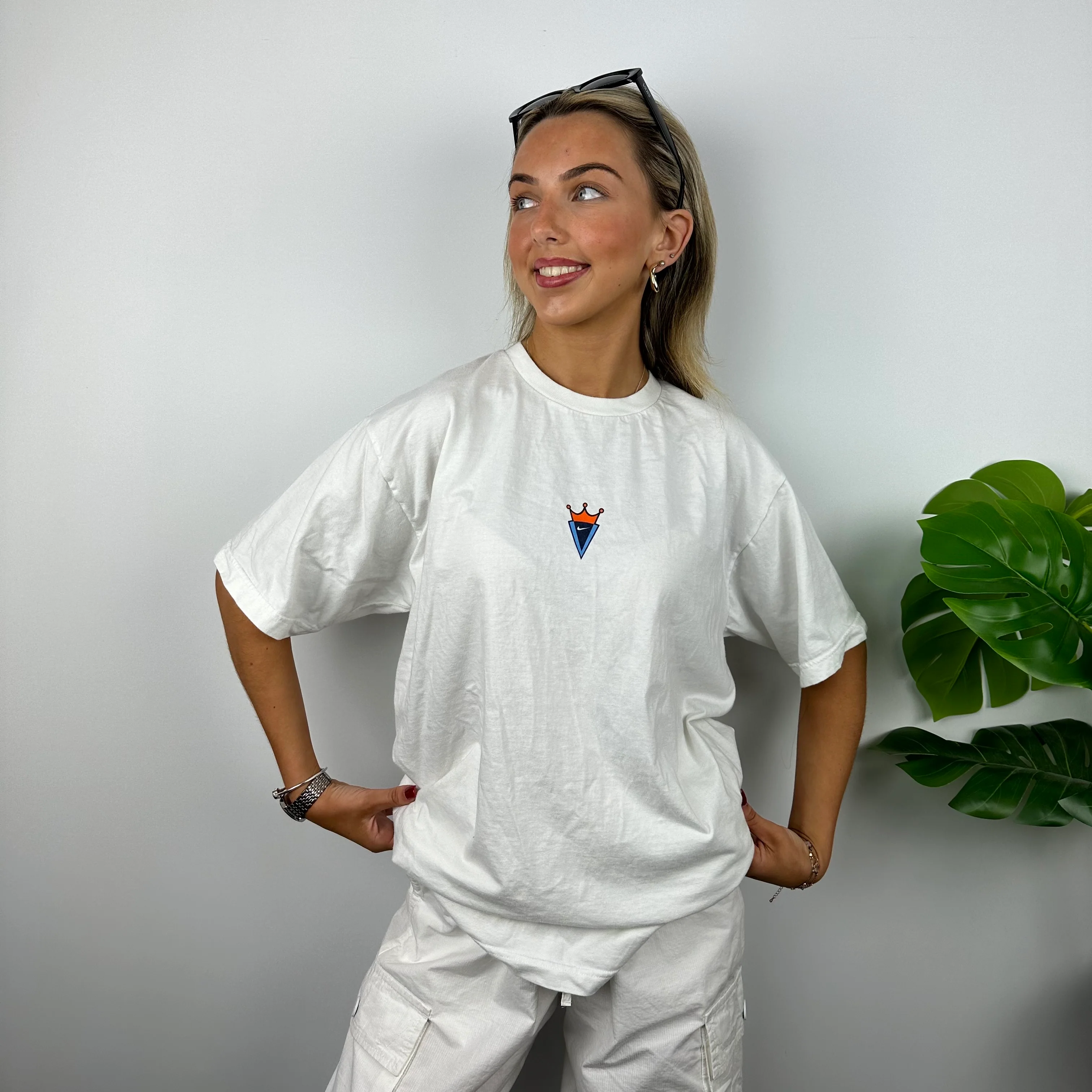 Nike White Spell Out T Shirt (L) - Image 2