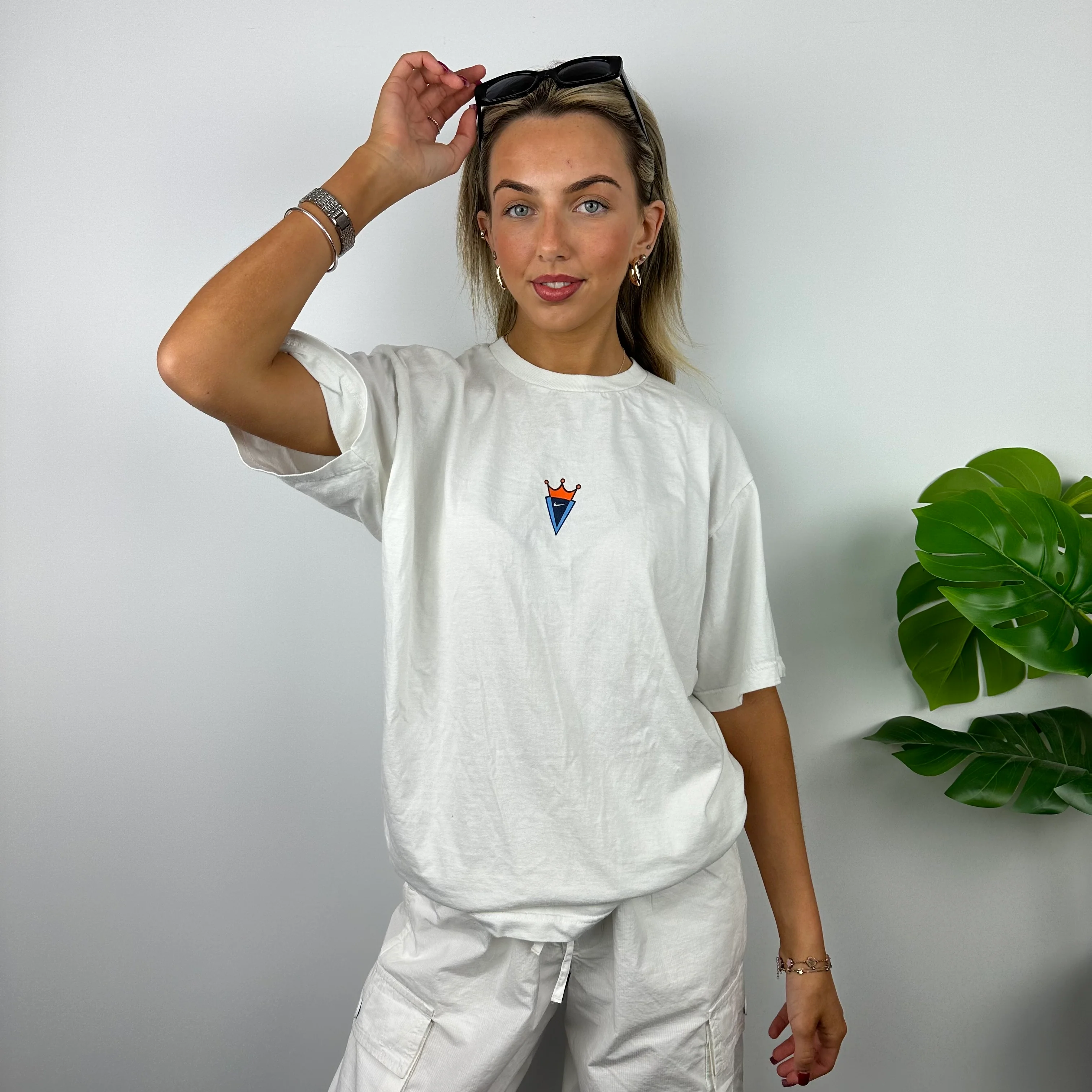 Nike White Spell Out T Shirt (L) - Image 3
