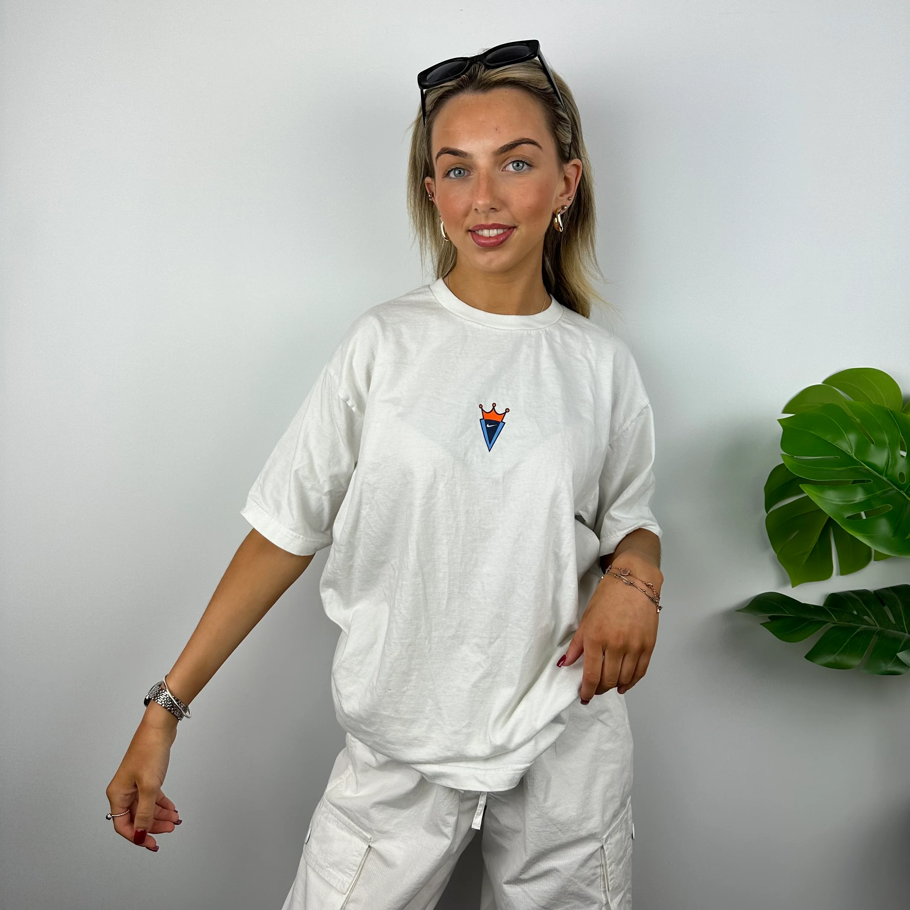 Nike White Spell Out T Shirt (L) - Image 5