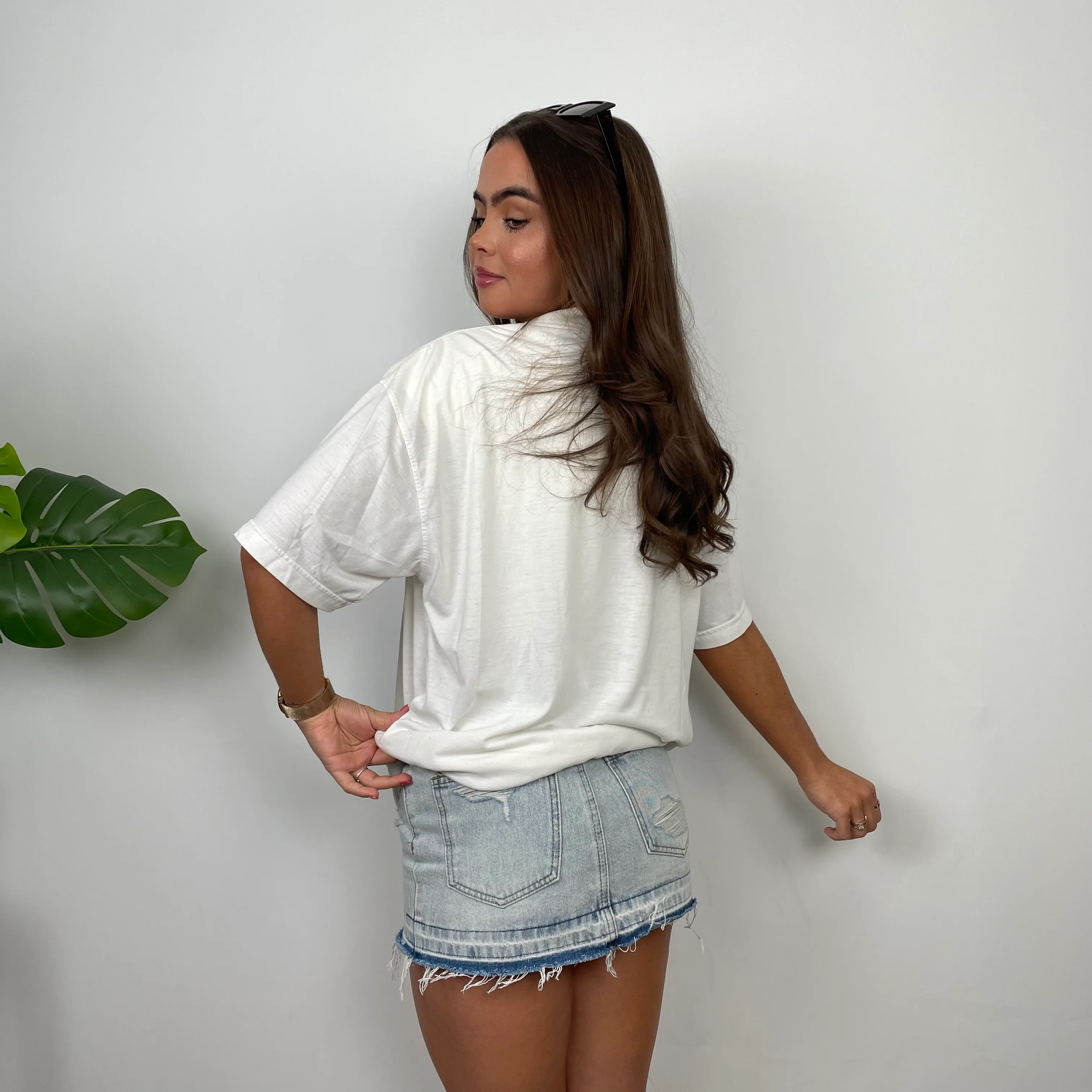 Nike White Spell Out T Shirt (L) - Image 6