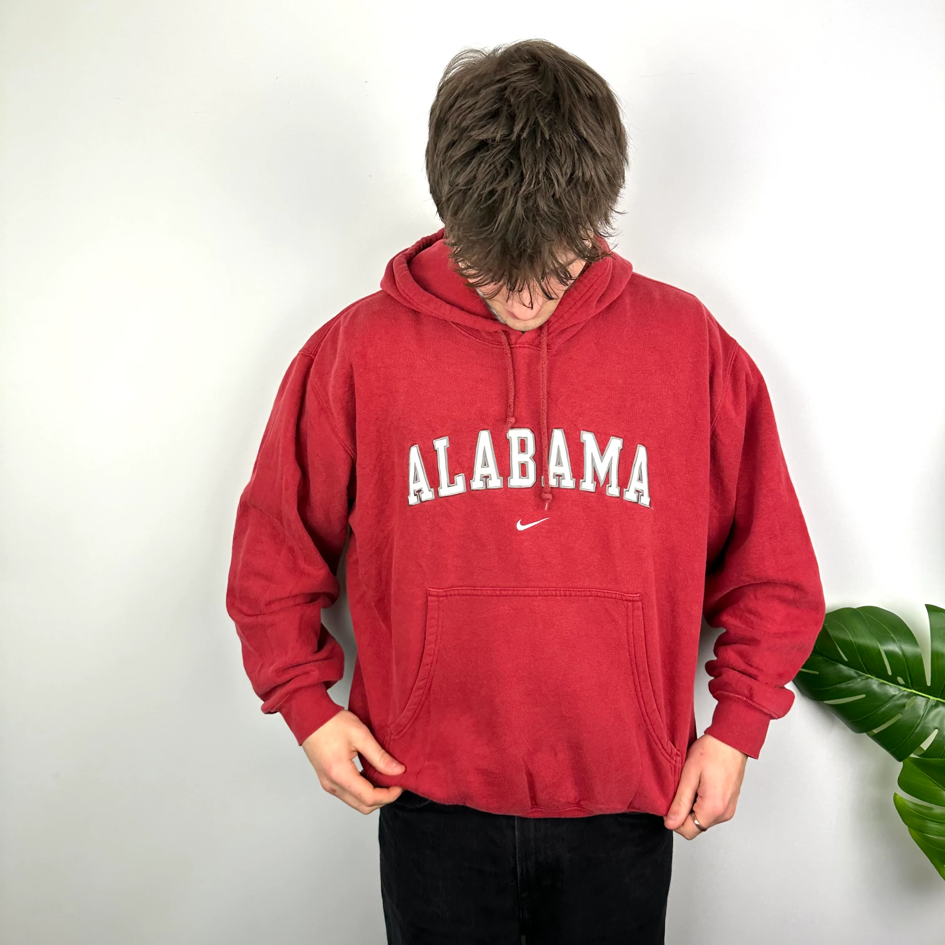 Nike x Alabama Red Embroidered Spell Out Hoodie (L) - Image 5