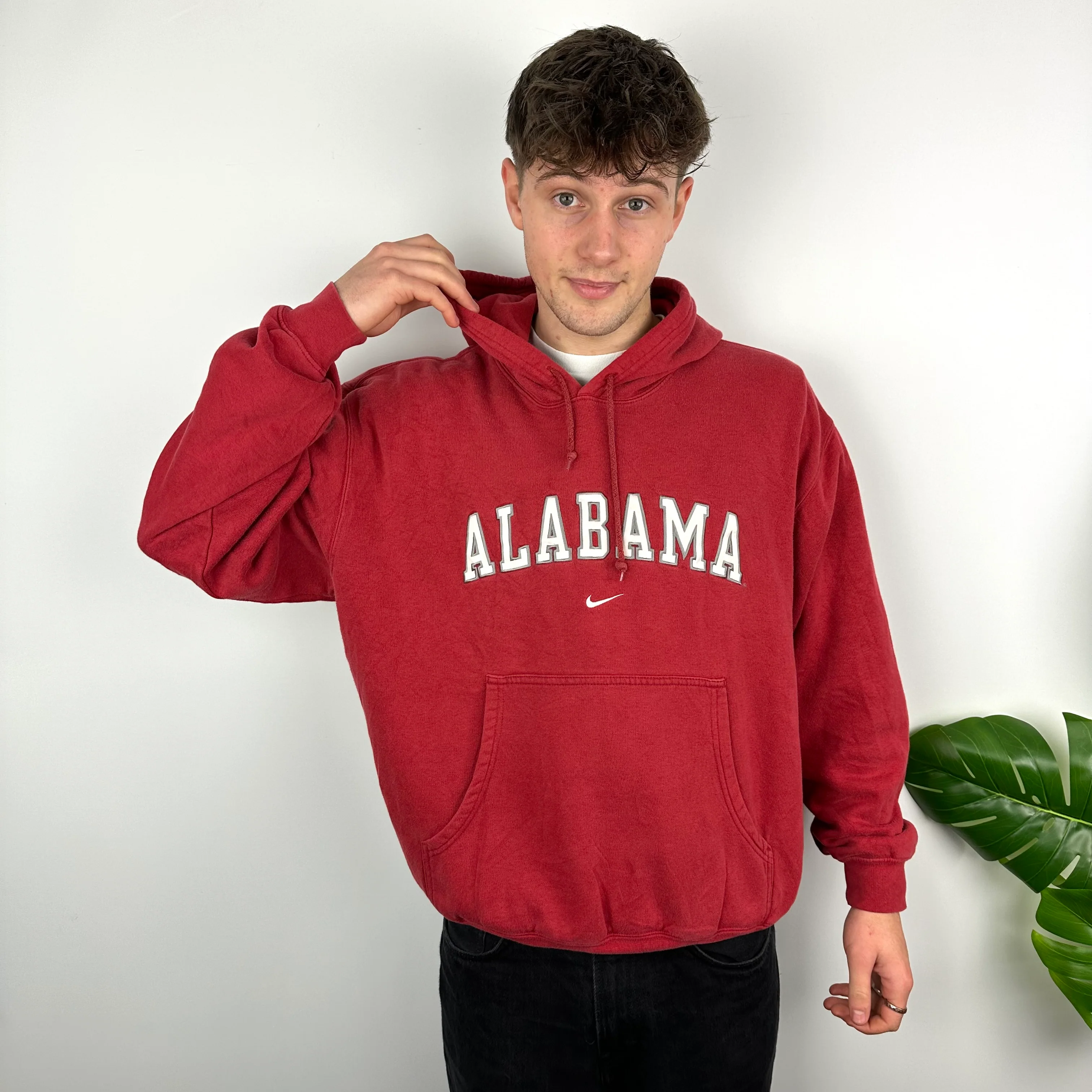 Nike x Alabama Red Embroidered Spell Out Hoodie (L) - Image 6