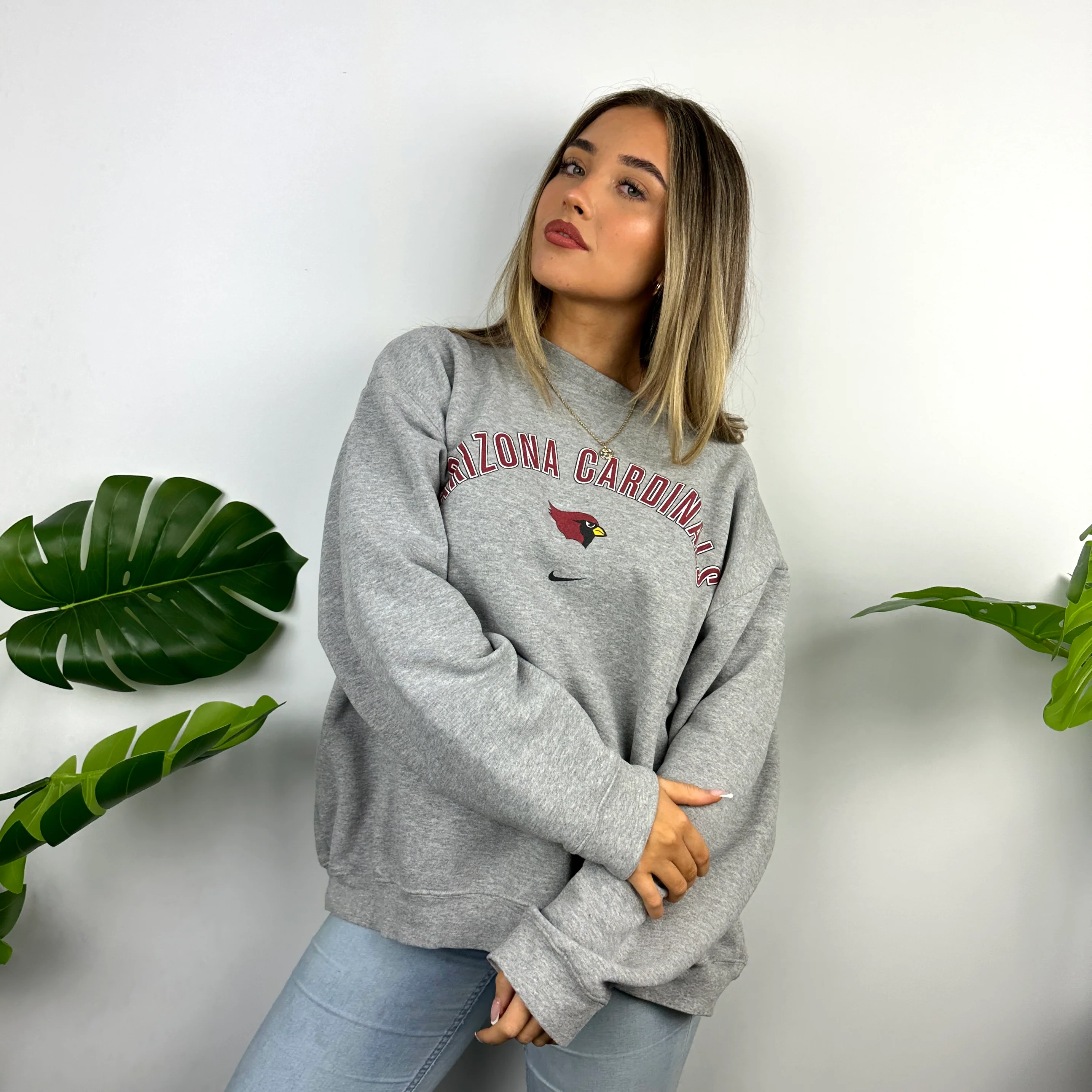 Nike x Arizona Cardinals Grey Spell Out Sweatshirt (XXL) - Image 3