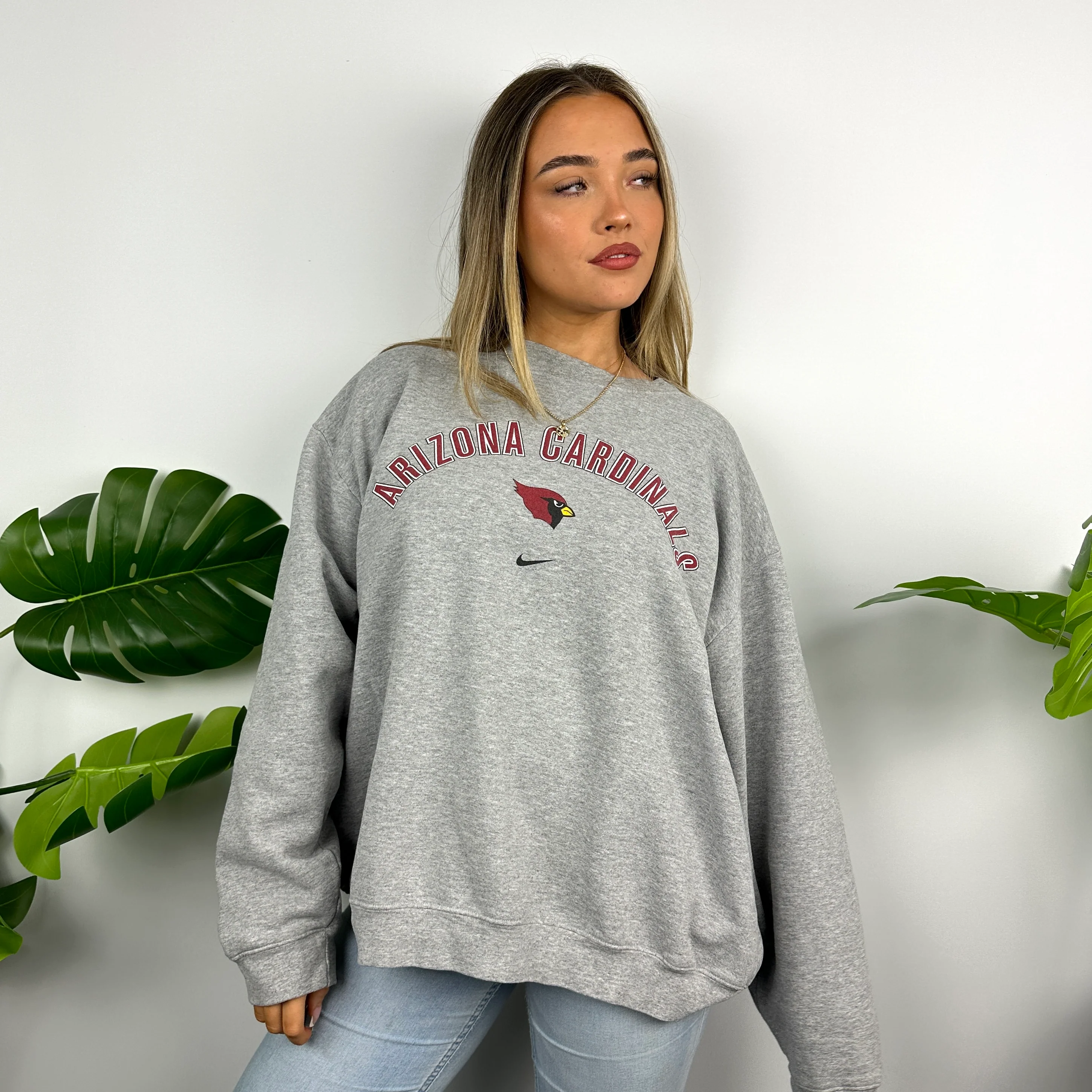 Nike x Arizona Cardinals Grey Spell Out Sweatshirt (XXL) - Image 4