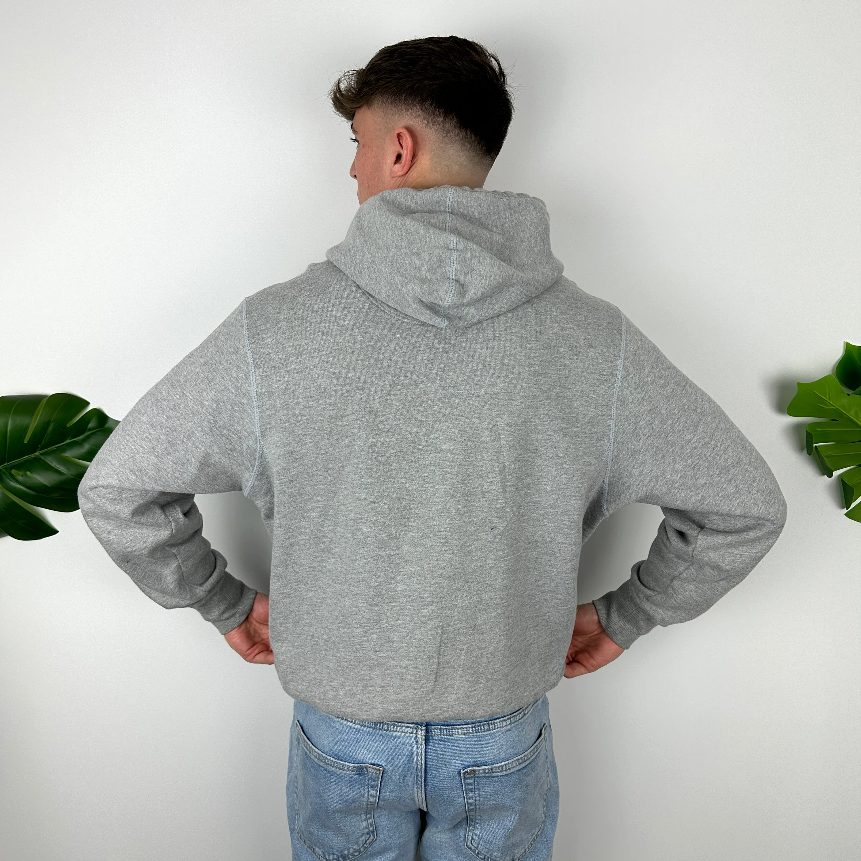 Nike X Boston Red Sox Grey Embroidered Spell Out Hoodie (M) - Image 4