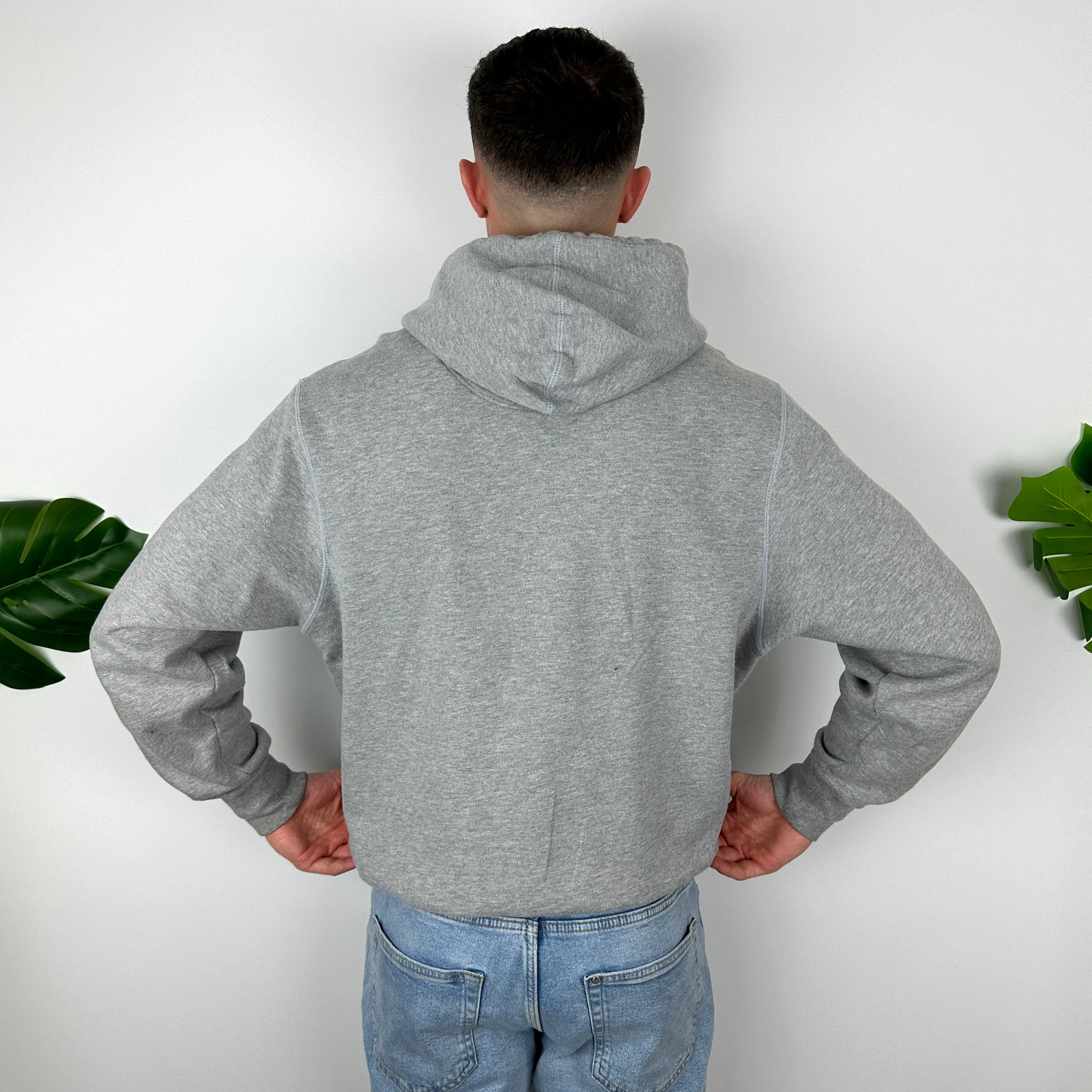 Nike X Boston Red Sox Grey Embroidered Spell Out Hoodie (M) - Image 7