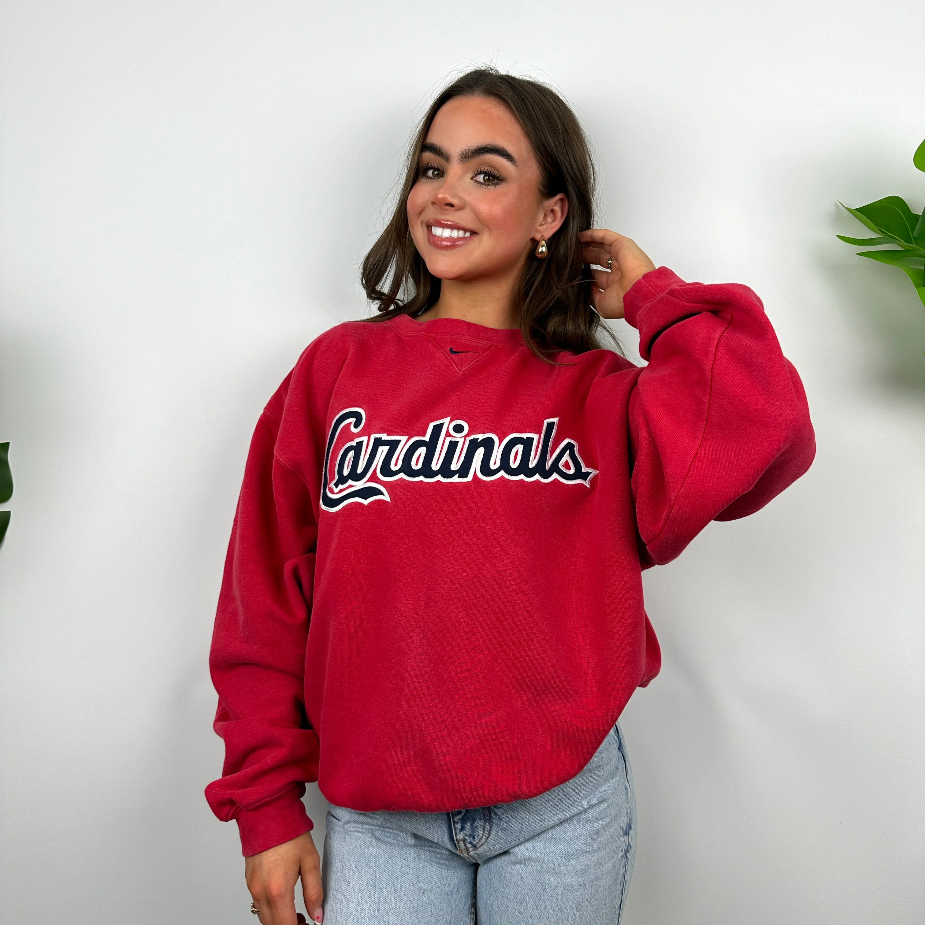 Nike x Cardinals Red Embroidered Spell Out Sweatshirt - Image 6