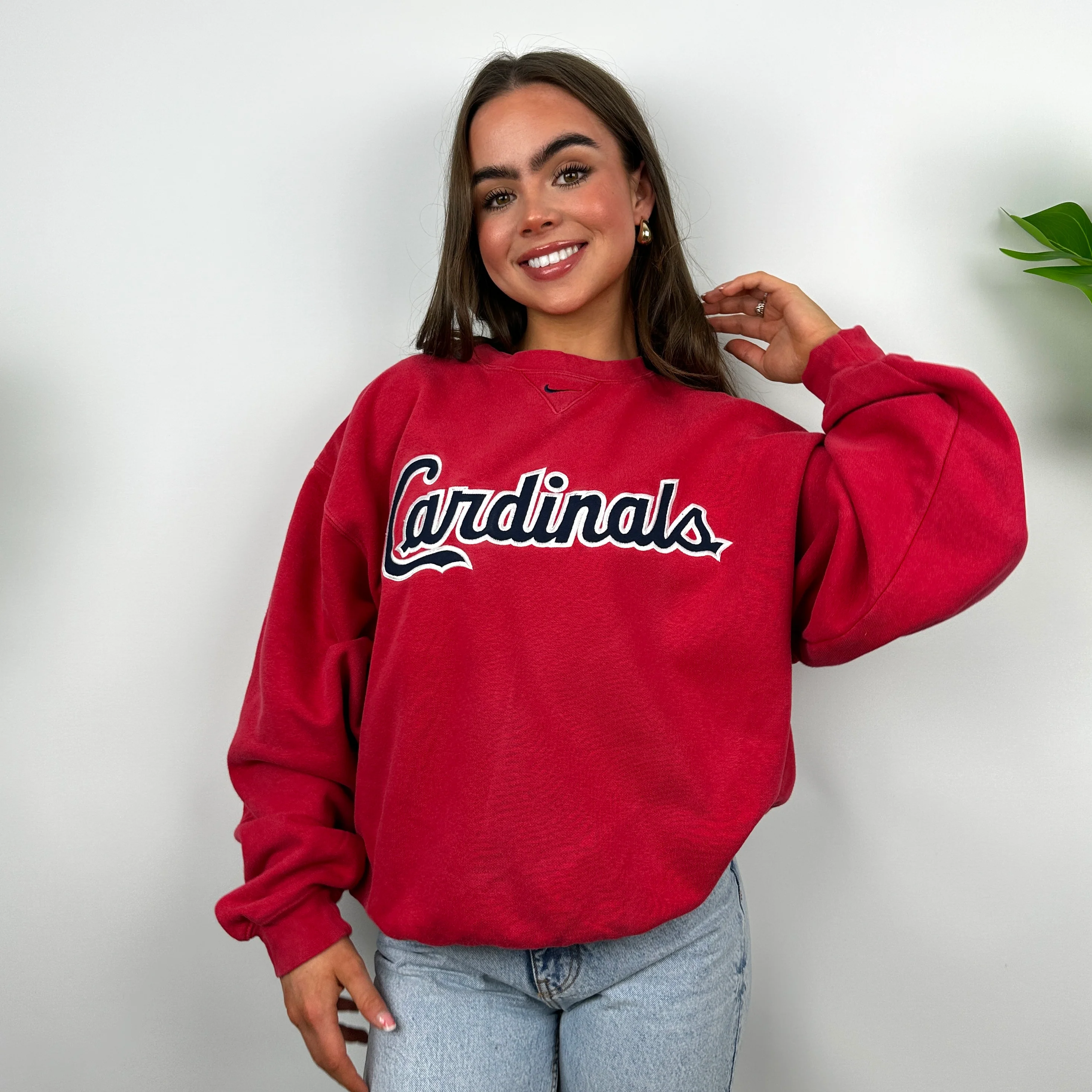 Nike x Cardinals Red Embroidered Spell Out Sweatshirt - Image 8