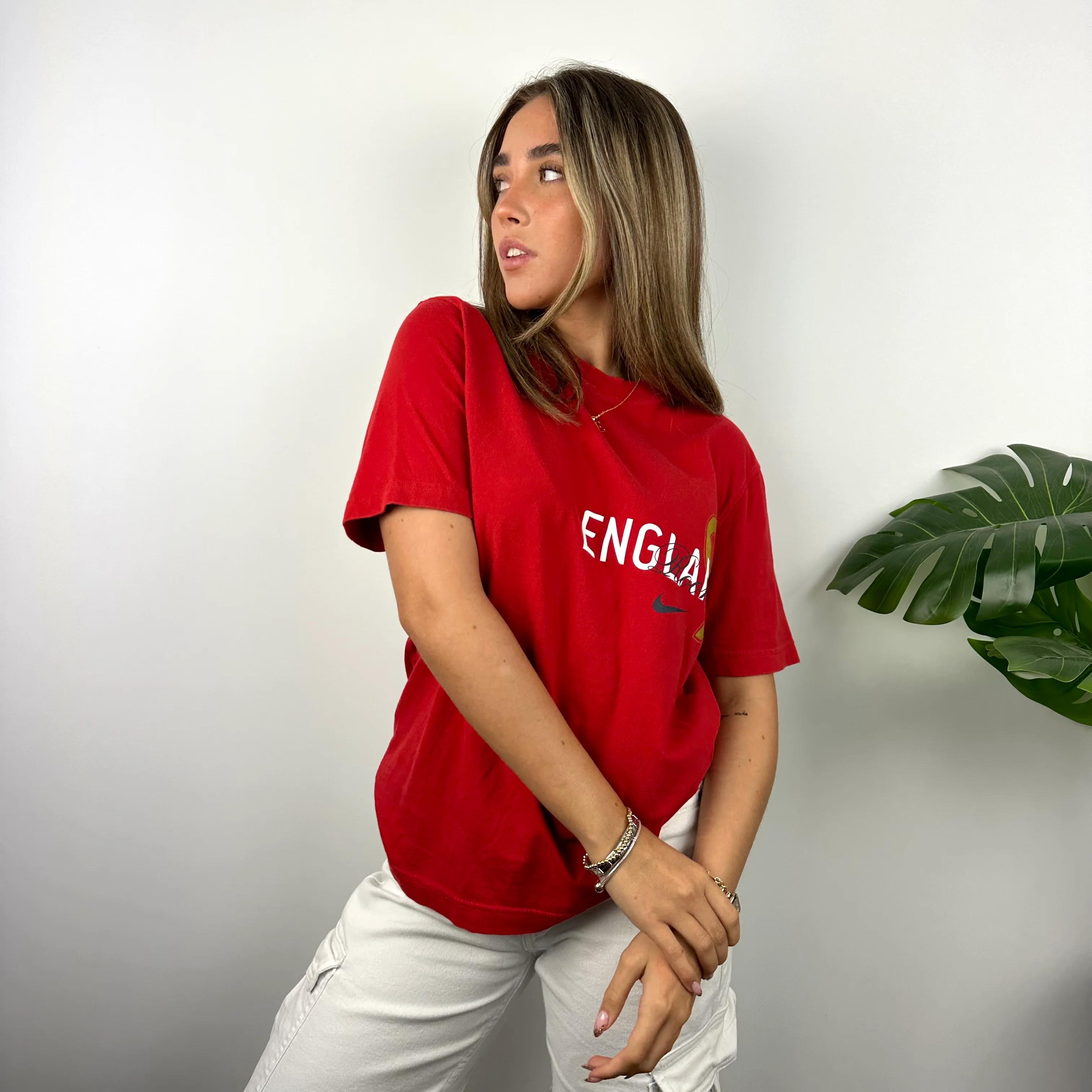 Nike X England Rooney Red Spell Out T Shirt (M) - Image 2