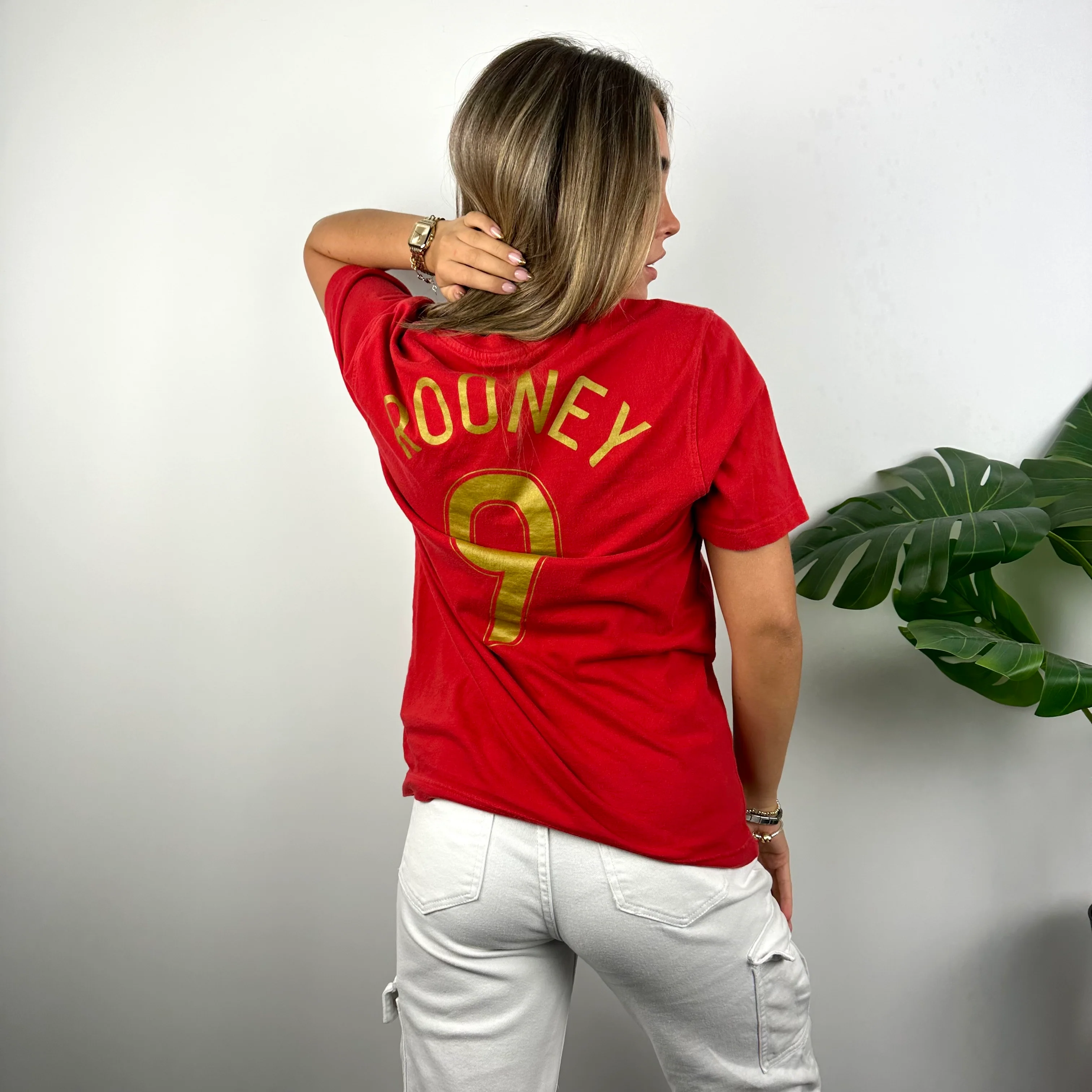Nike X England Rooney Red Spell Out T Shirt (M) - Image 3
