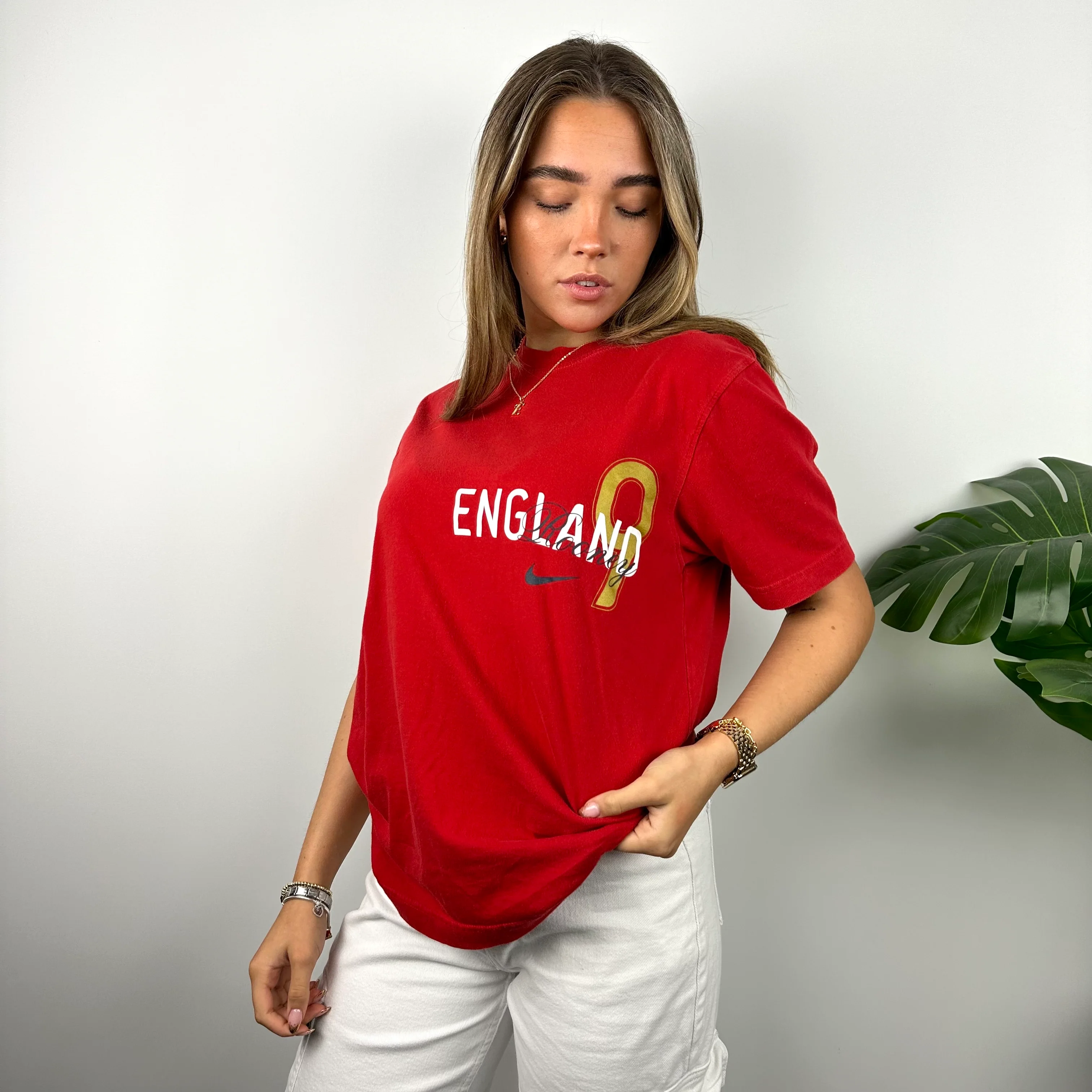 Nike X England Rooney Red Spell Out T Shirt (M) - Image 5