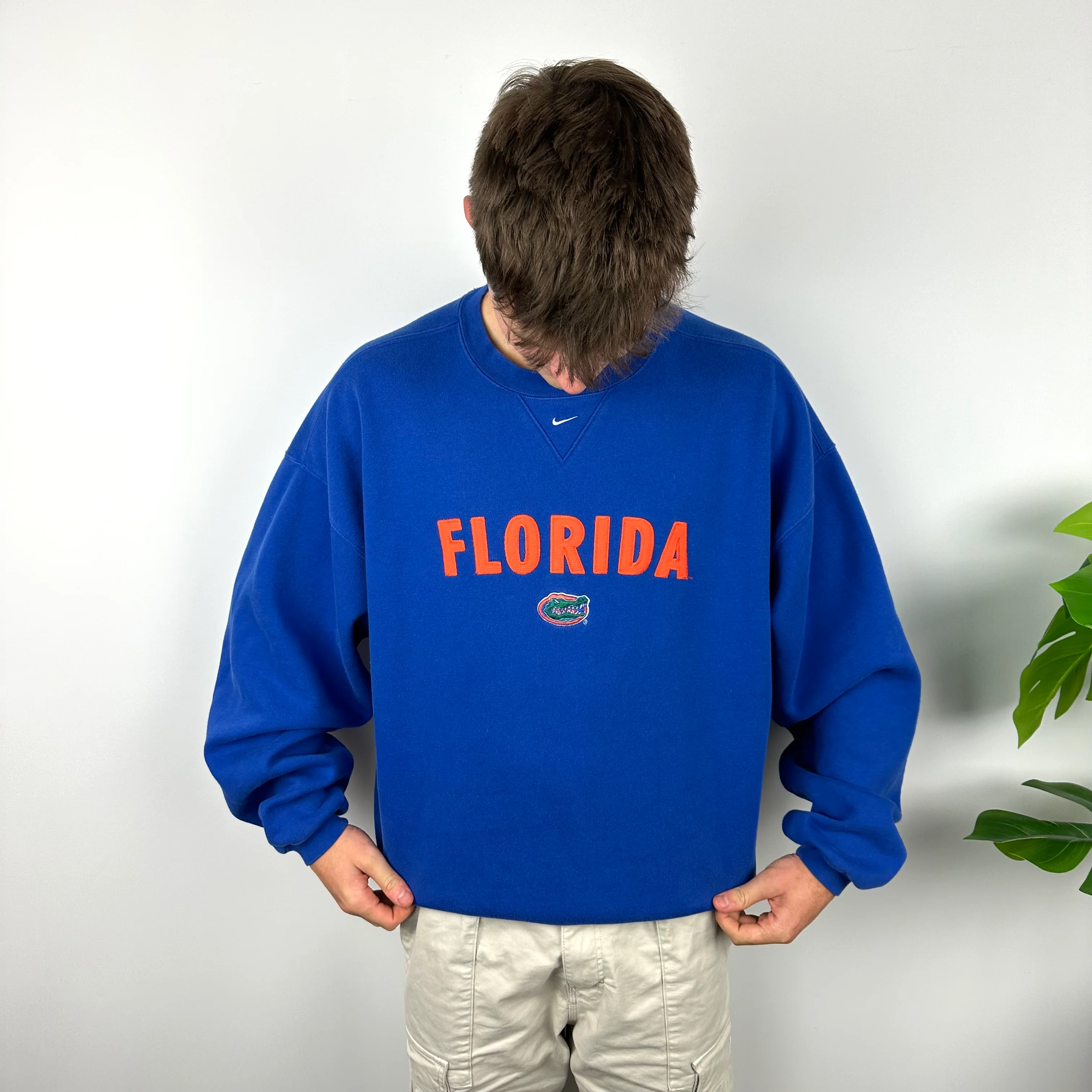 Nike X Florida Gators Blue Embroidered Spell Out Sweatshirt (XL) - Image 2