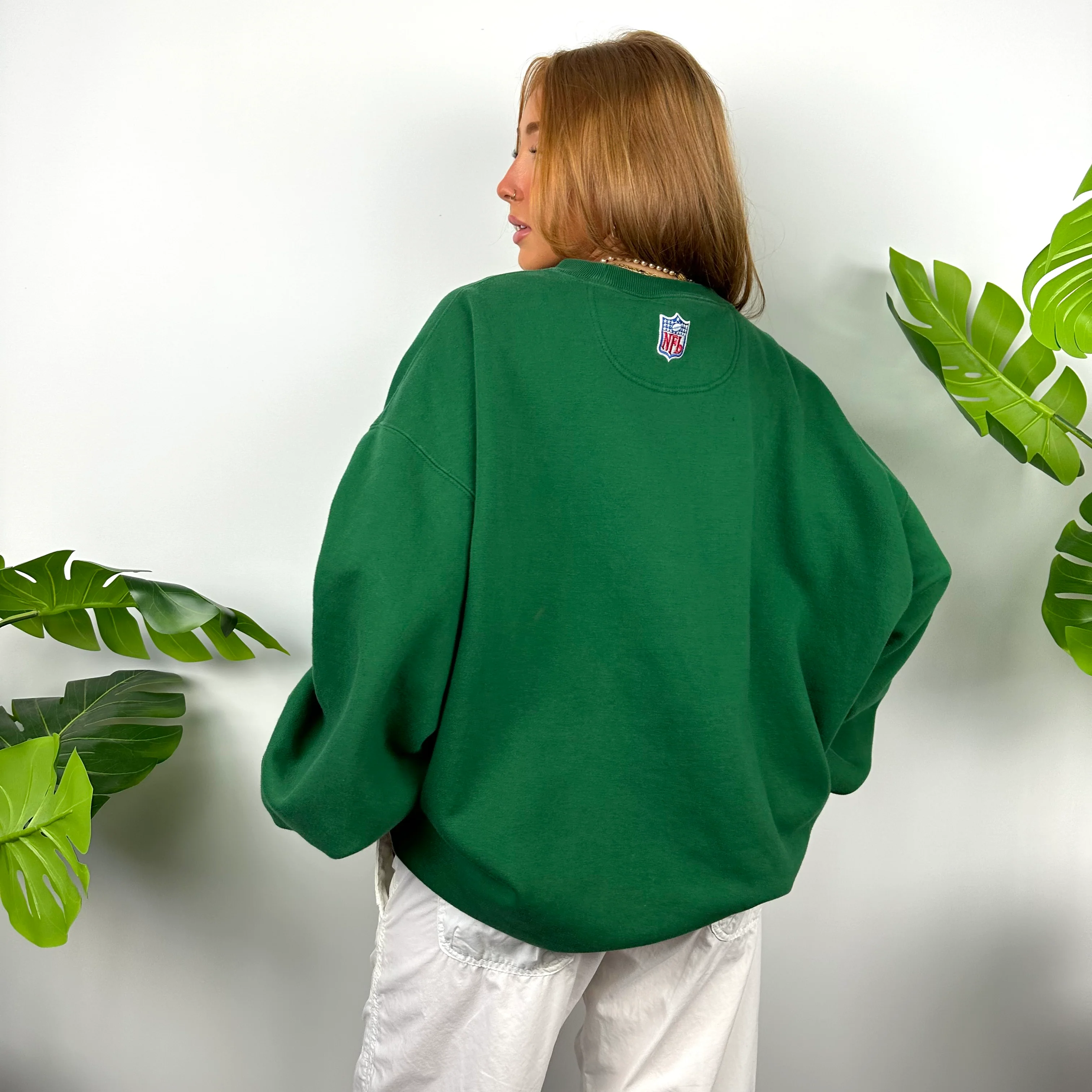 Nike x Green Bay Packers Green Embroidered Spell Out Sweatshirt (XXL) - Image 5