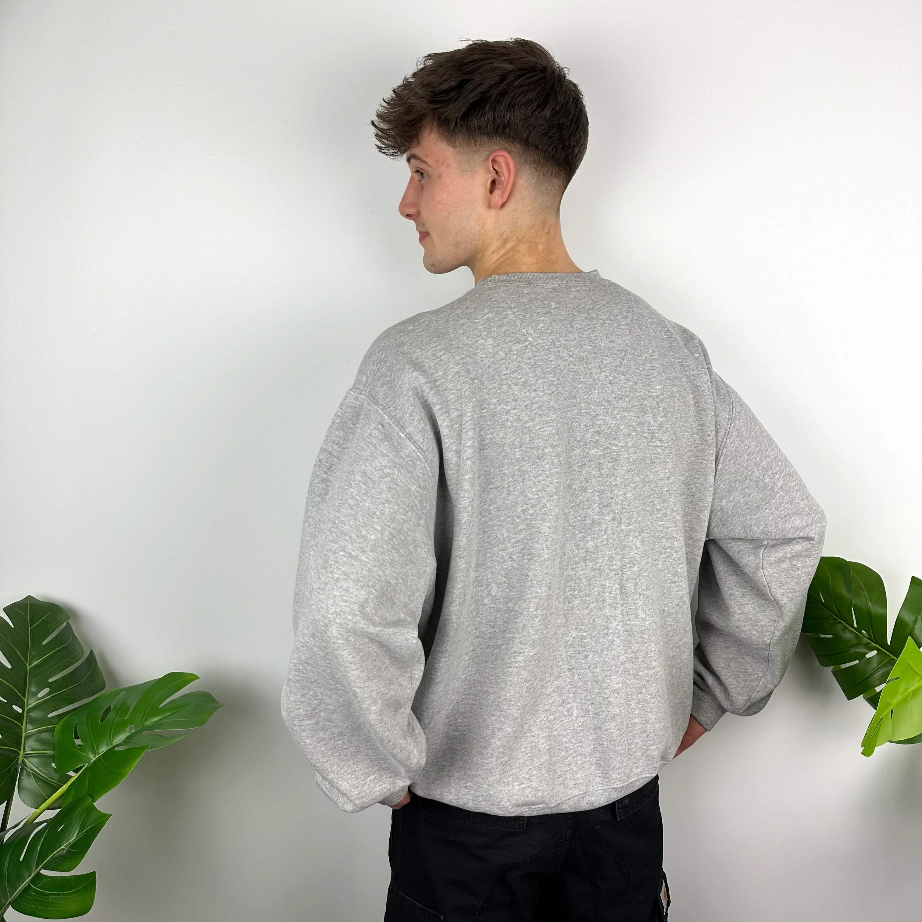 Nike x K State Grey Embroidered Spell Out Sweatshirt (XL) - Image 4