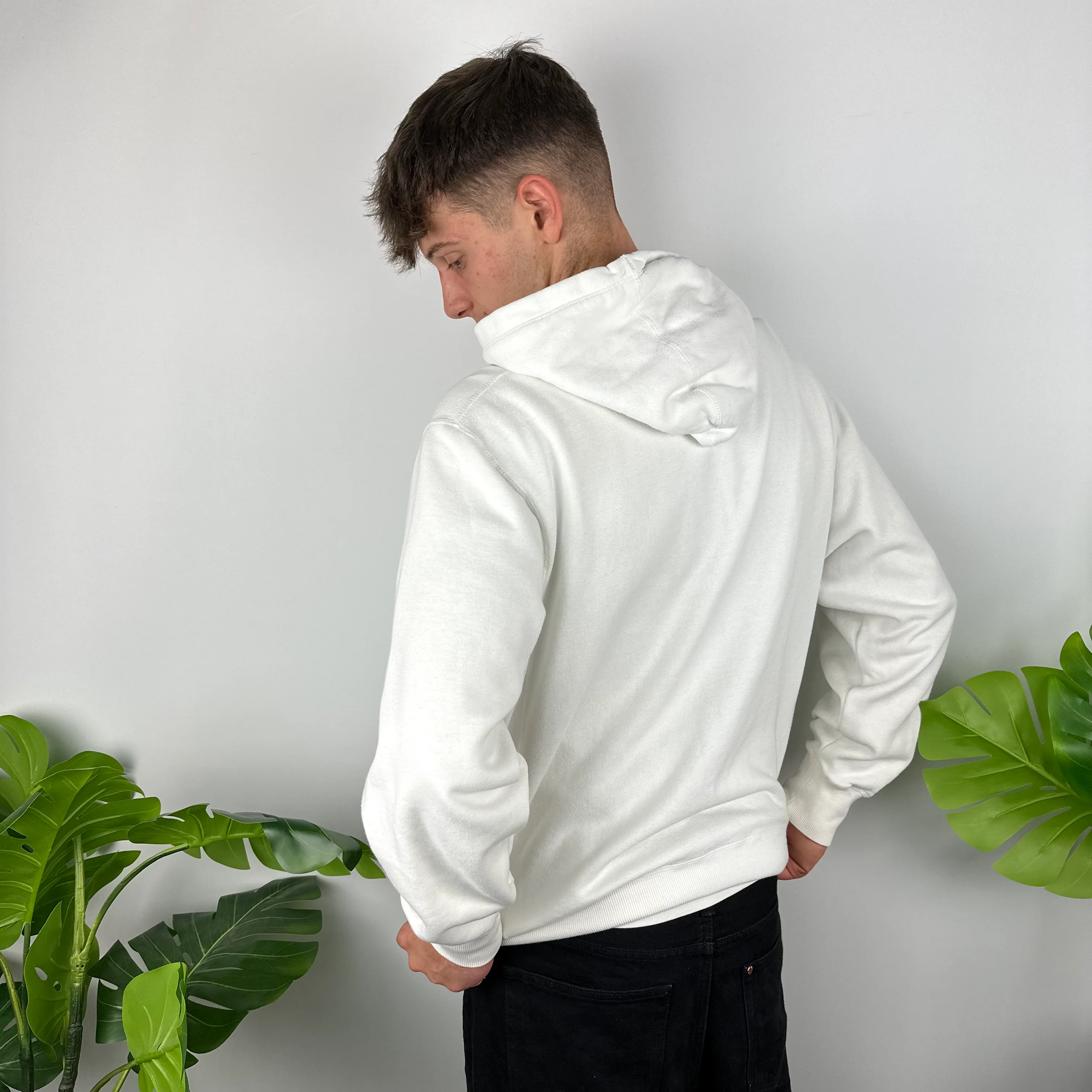 Nike X Los Angeles Dodgers White Embroidered Spell Out Hoodie (M) - Image 3