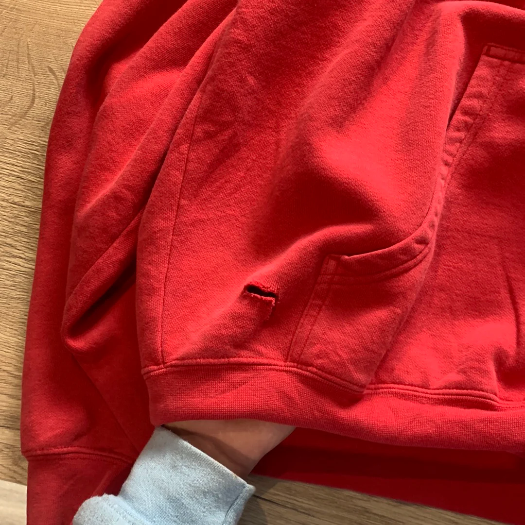 Nike x Maryland Red Embroidered Spell Out Hoodie (M) - Image 6