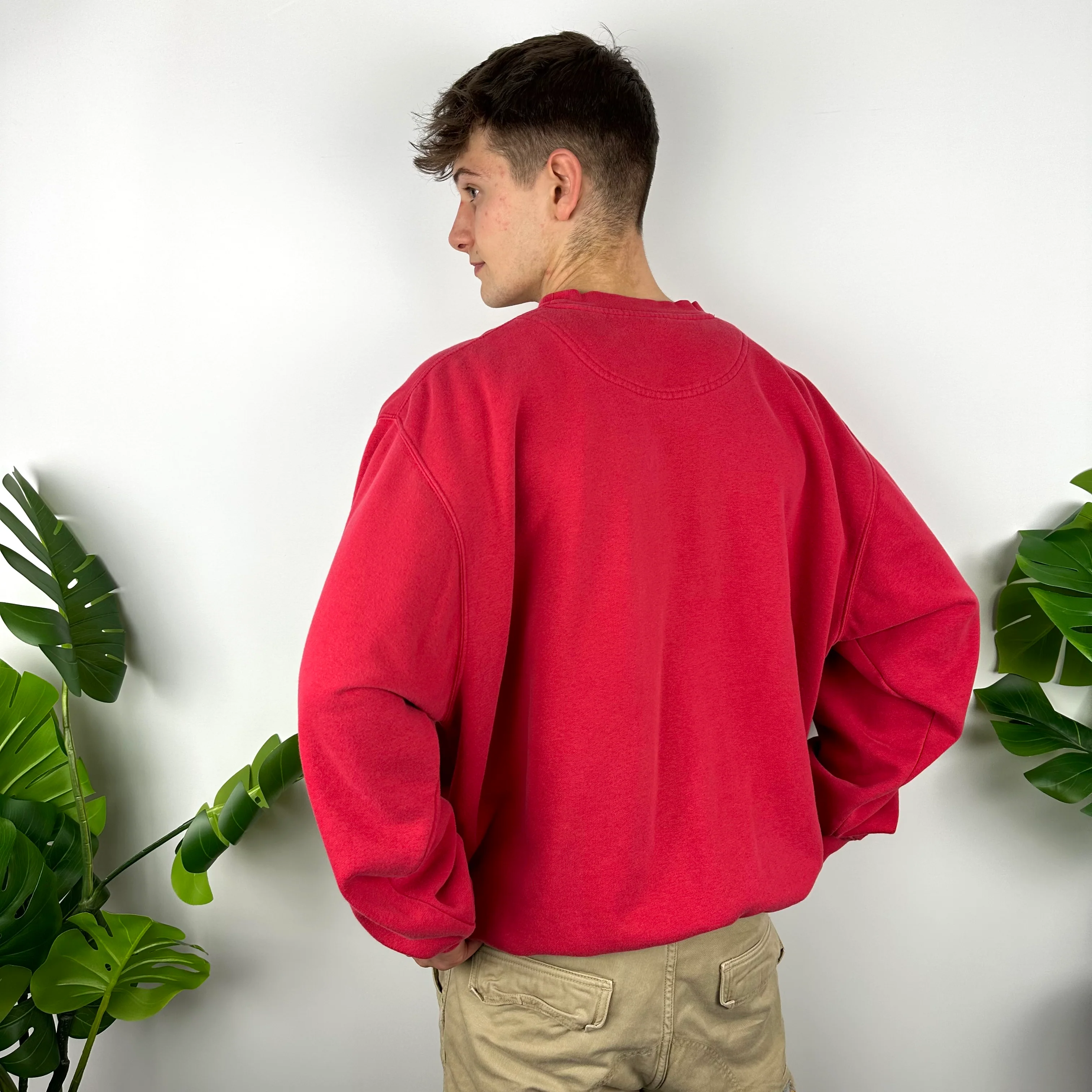 Nike x Maryland Red Embroidered Spell Out Sweatshirt (XL) - Image 6