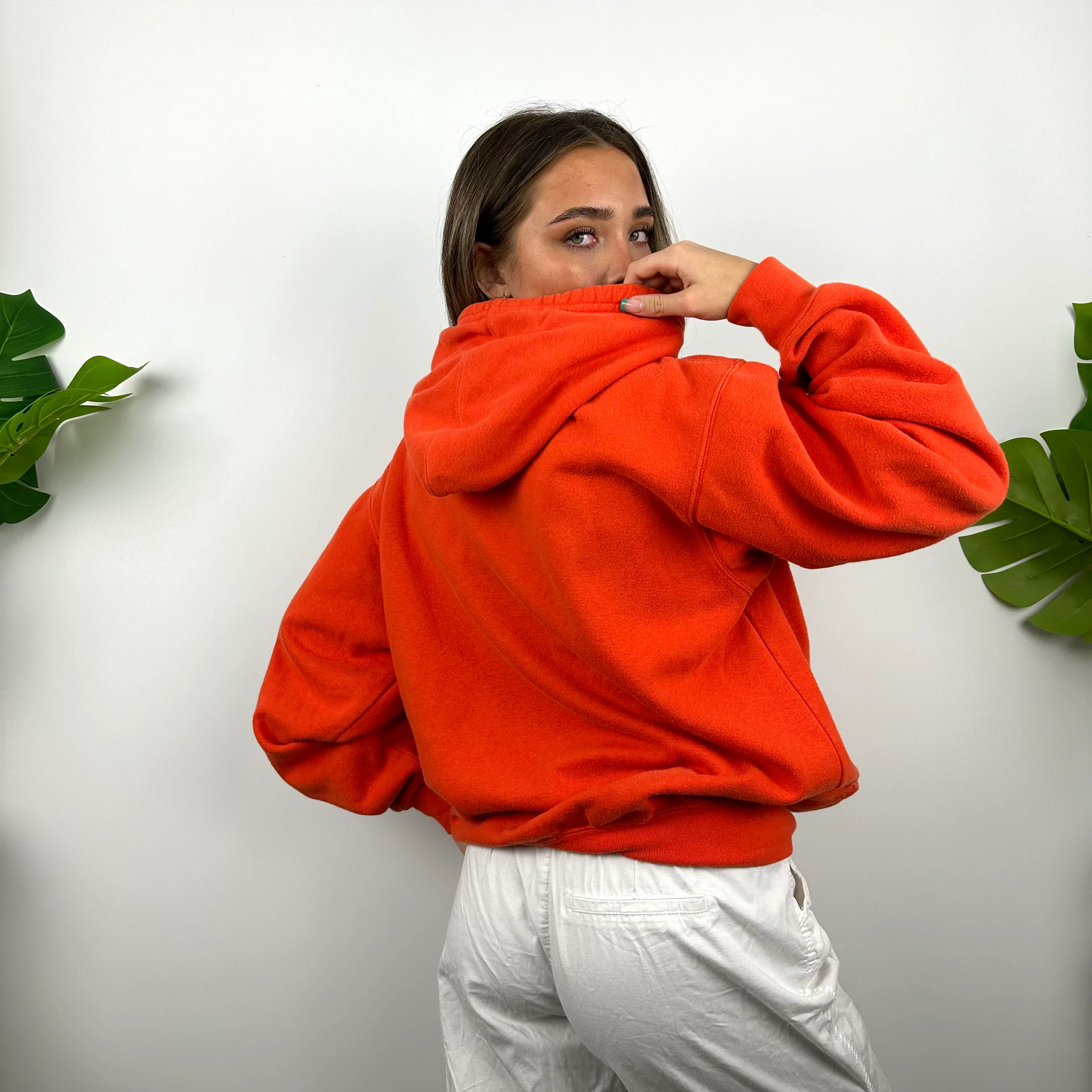 Nike x Oregon State Orange Embroidered Spell Out Hoodie (S) - Image 6