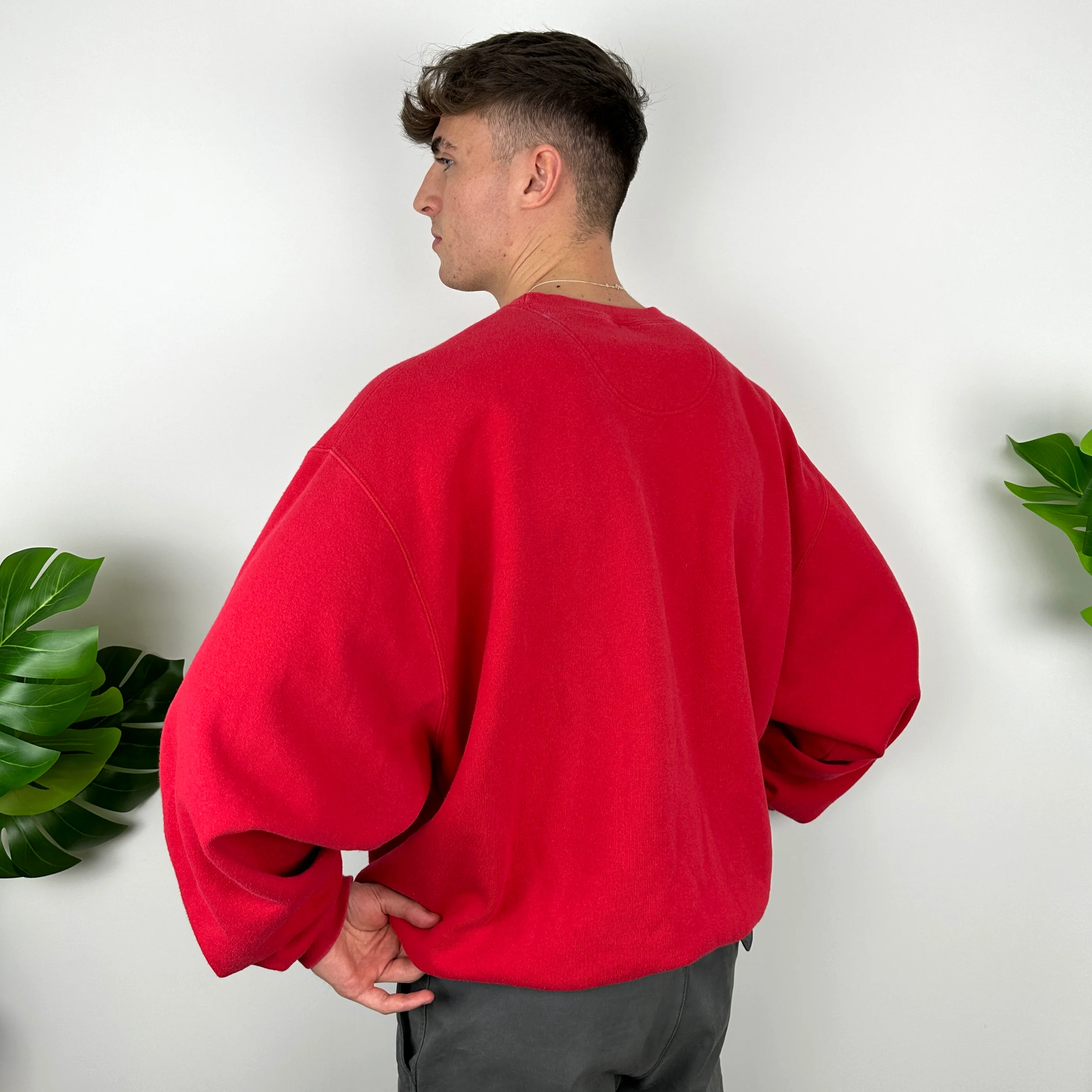 Nike x Rutgers Red Embroidered Spell Out Sweatshirt (XXL) - Image 5