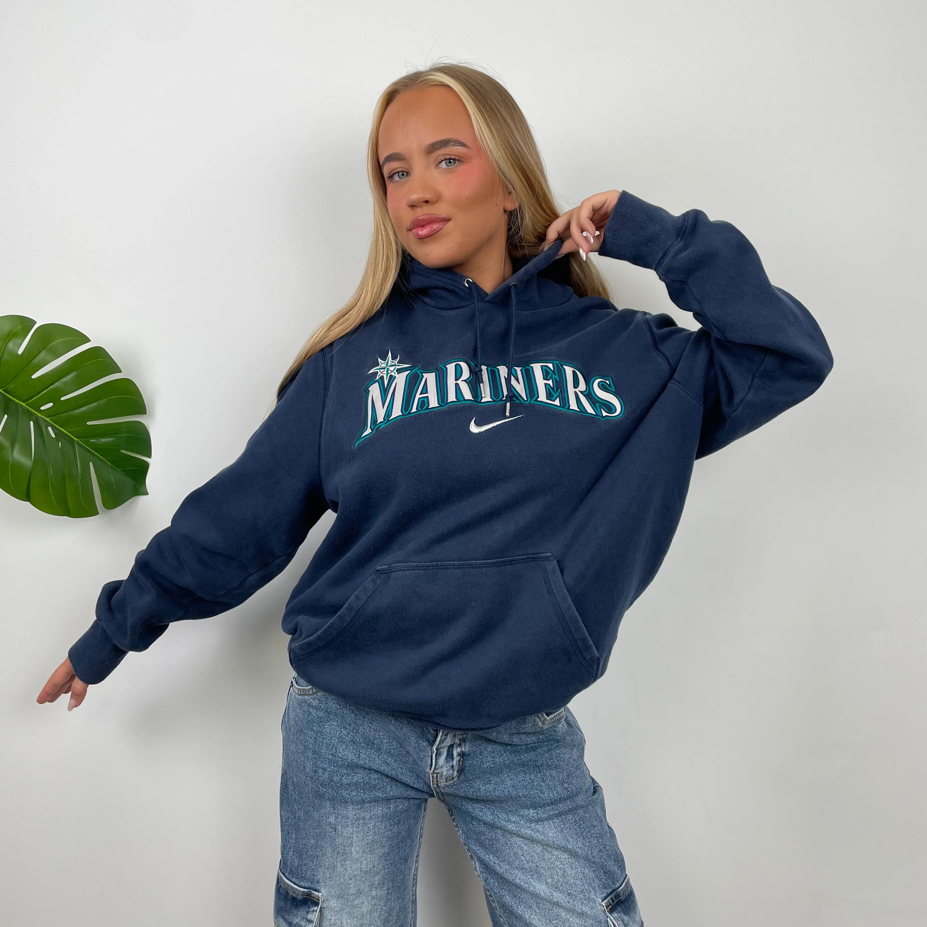 Nike x Seattle Mariners Embroidered Spell Out Hoodie (XL) - Image 2