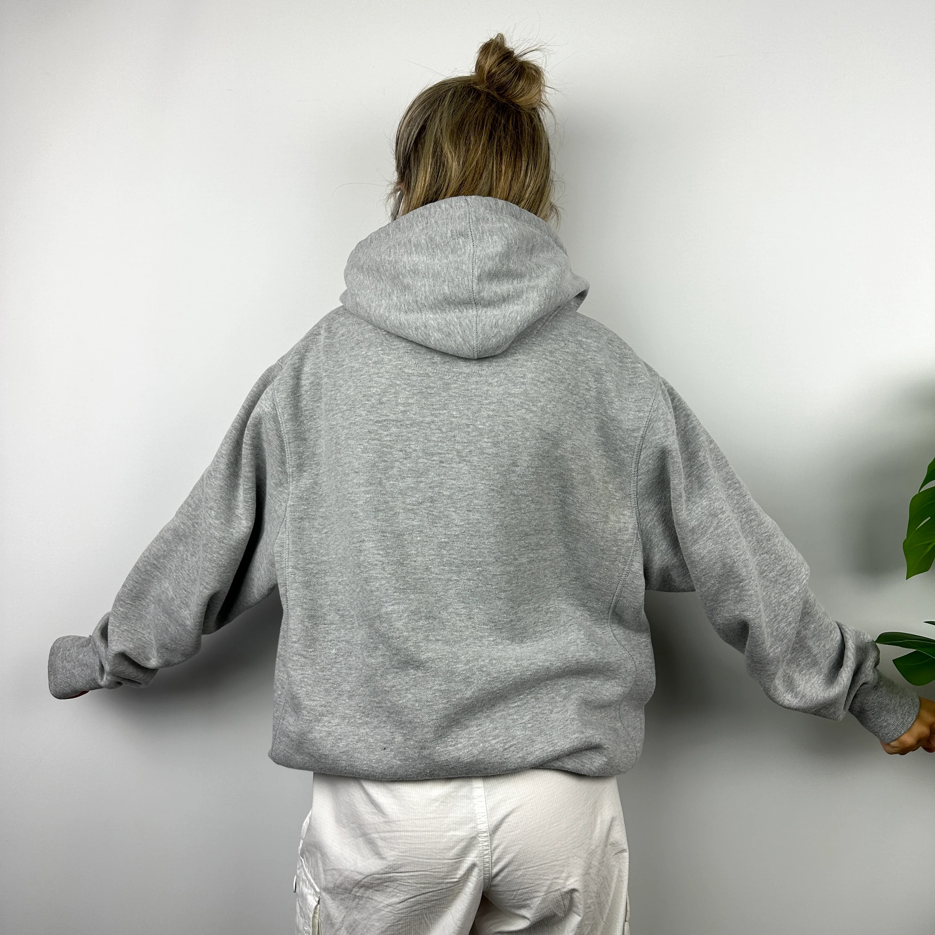 Nike X Washington Grey Embroidered Spell Out Hoodie (XL) - Image 11