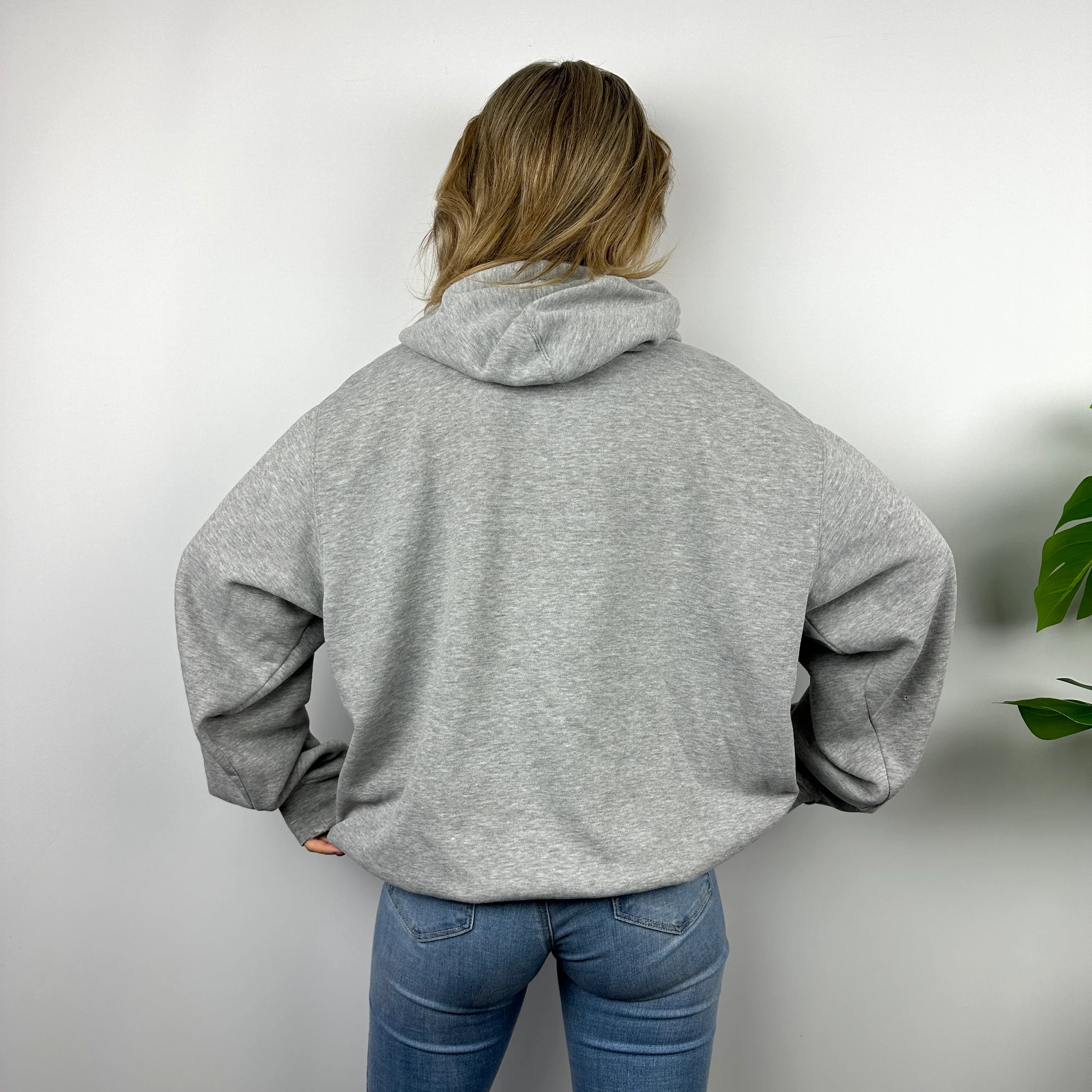 Nike x West Virginia Grey Embroidered Spell Out Hoodie (L) - Image 6