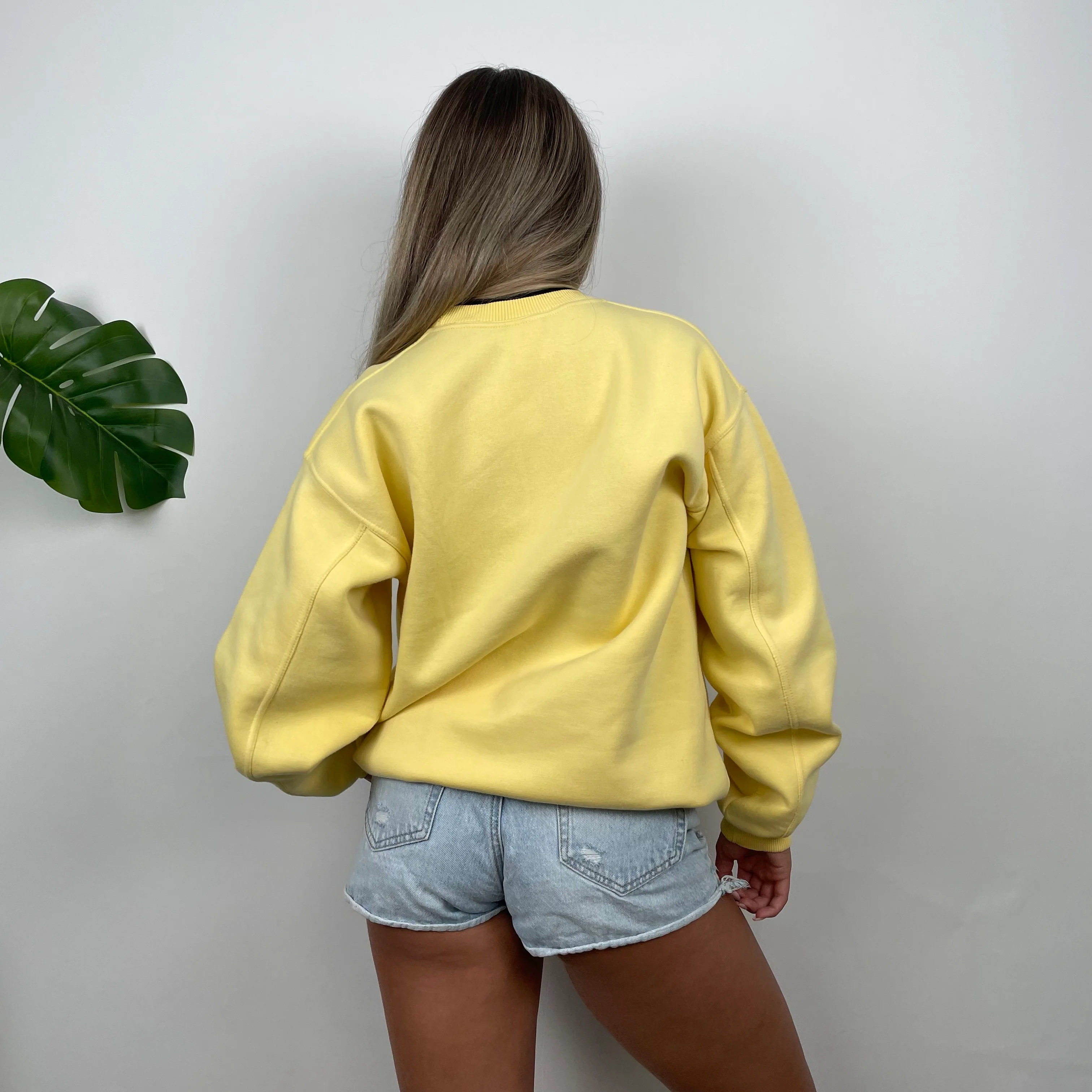 Nike Yellow Embroidered Spell Out Sweatshirt (M) - Image 6