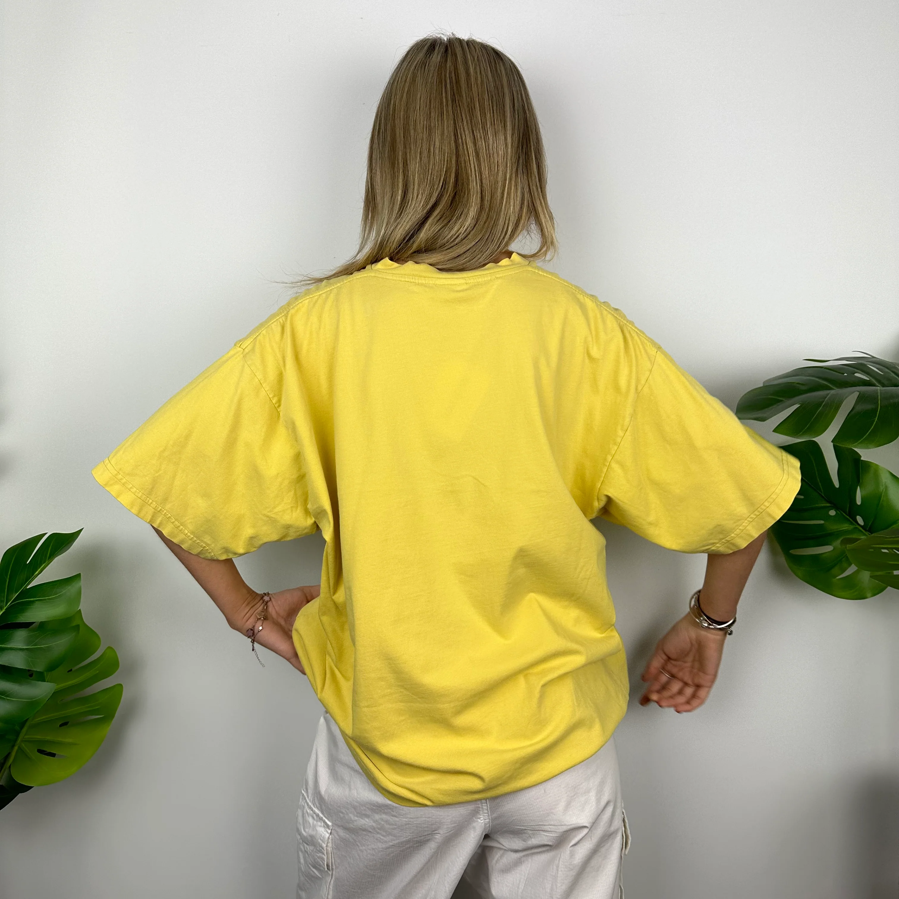 Nike Yellow Embroidered Swoosh T Shirt (XL) - Image 4