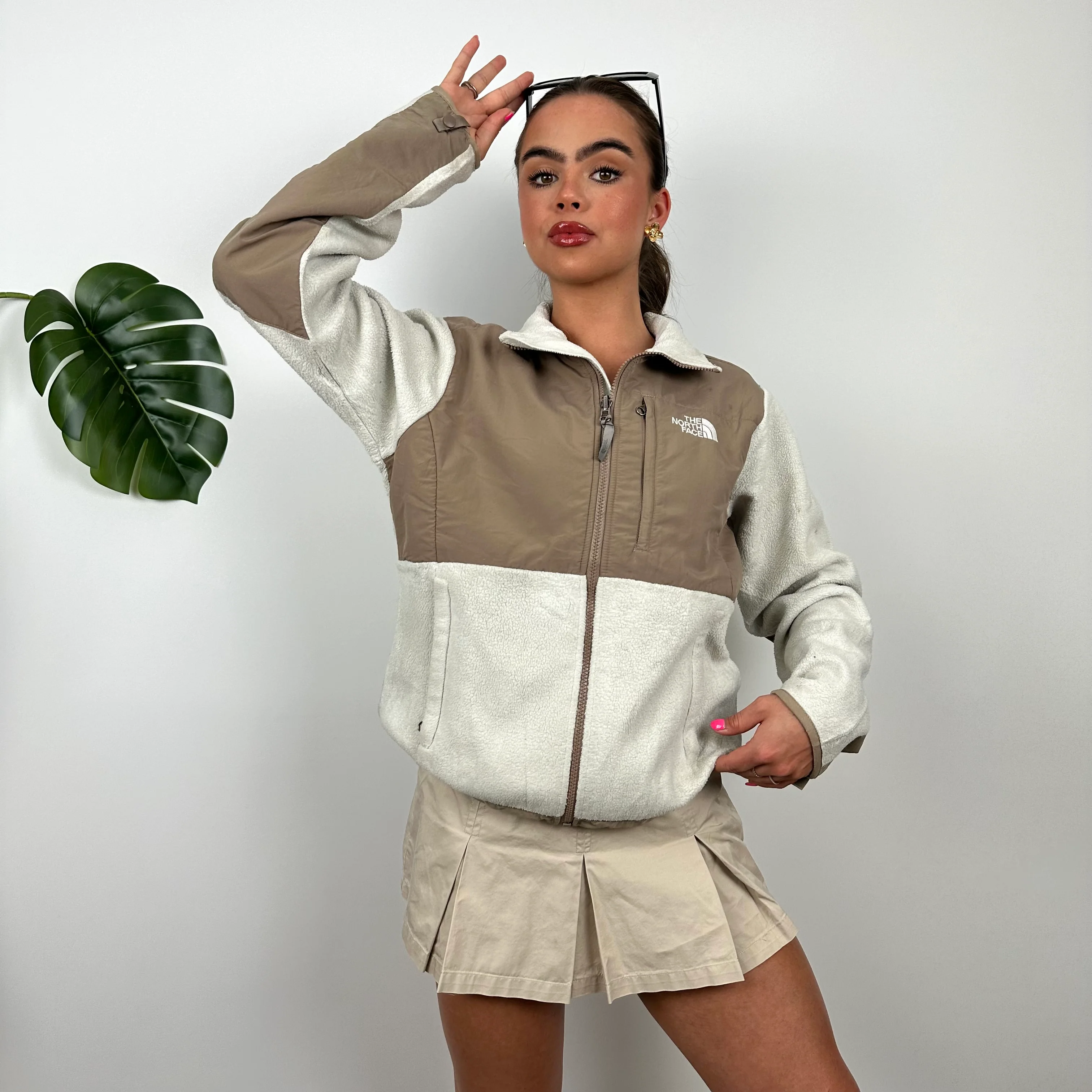 North Face Almond Denali Teddy Bear Fleece Zip Up Jacket (S) - Image 3