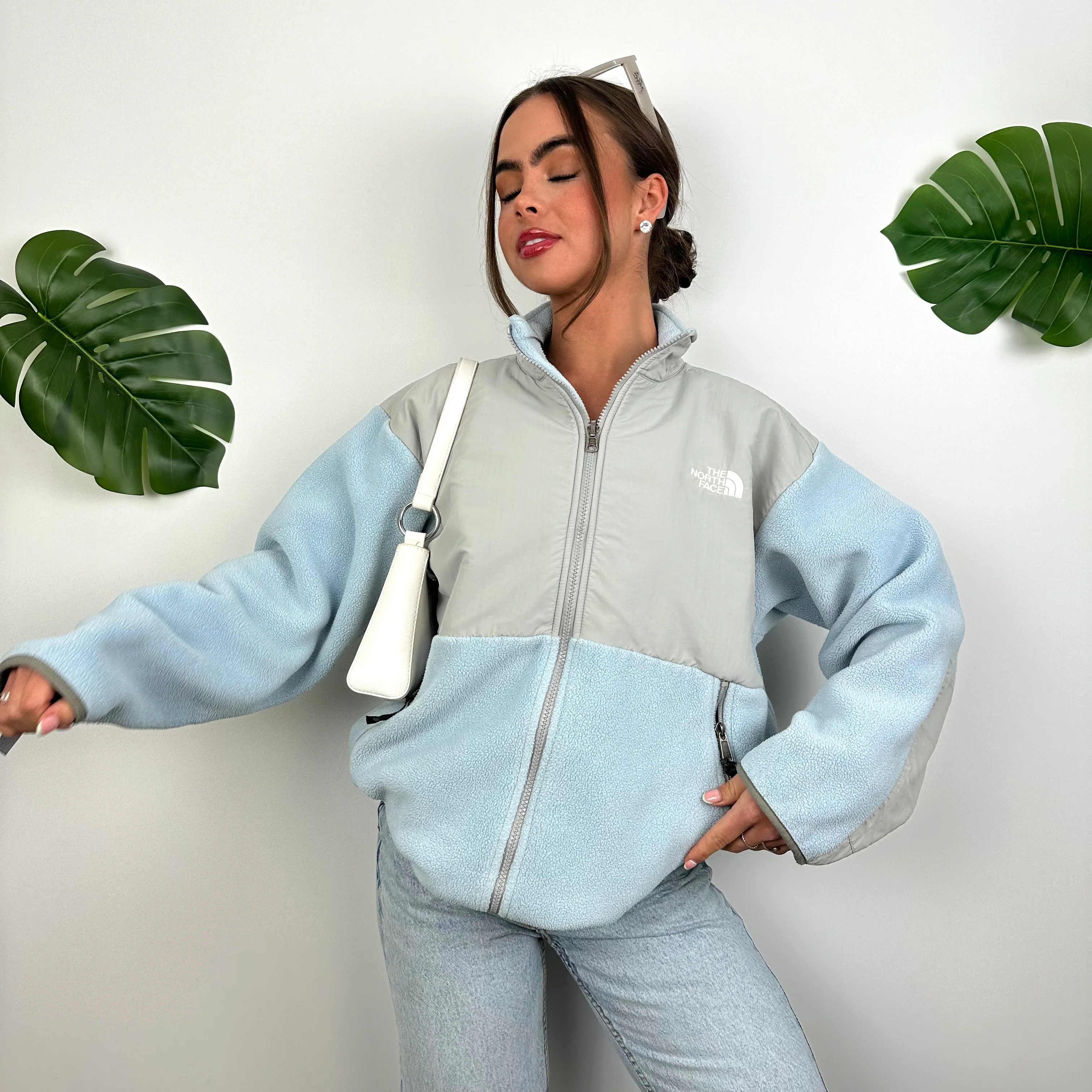 North Face Baby Blue Denali Teddy Bear Fleece Zip Up Jacket (M) - Image 5