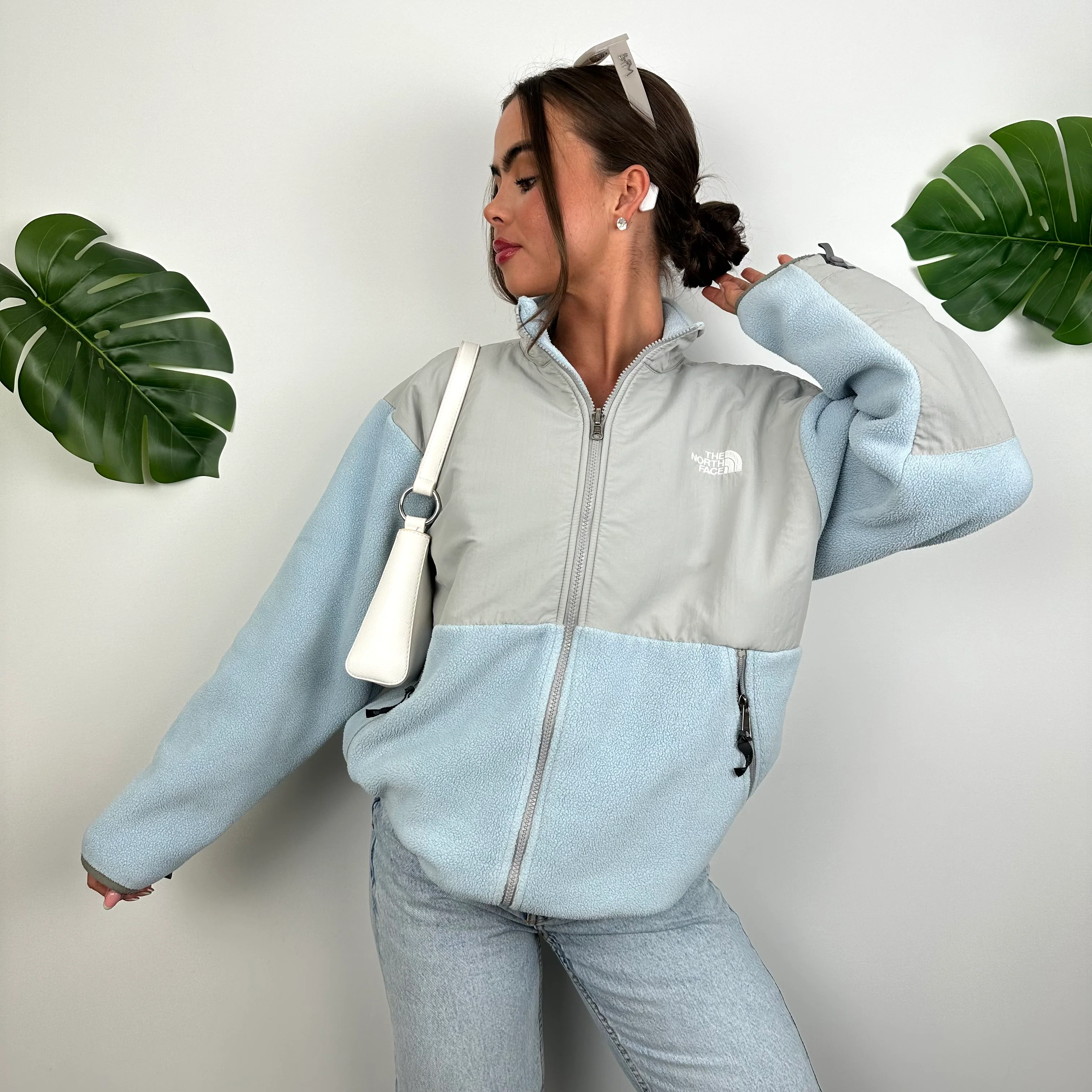 North Face Baby Blue Denali Teddy Bear Fleece Zip Up Jacket (M) - Image 6