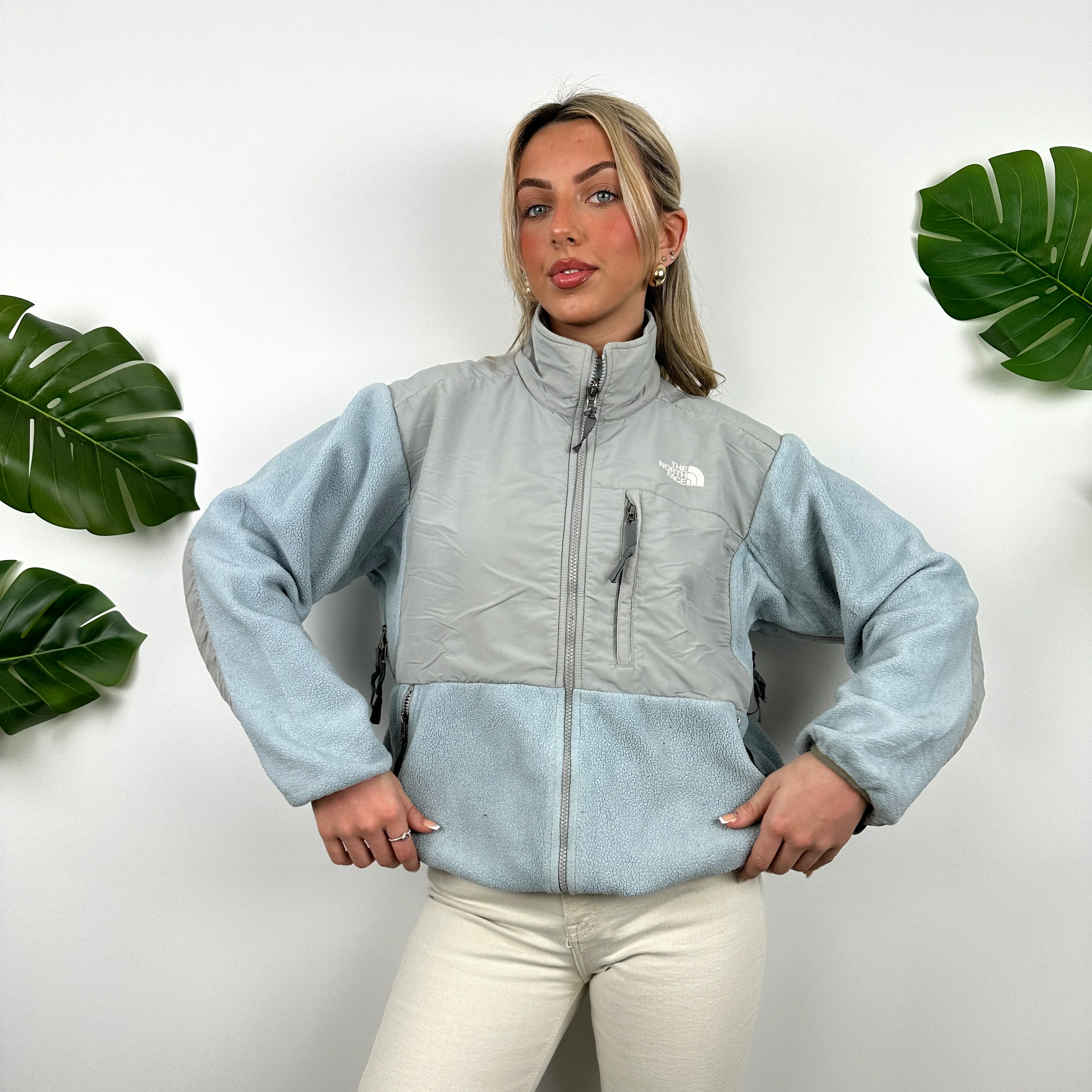 North Face Baby Blue Denali Teddy Bear Fleece Zip Up Jacket (M) - Image 4