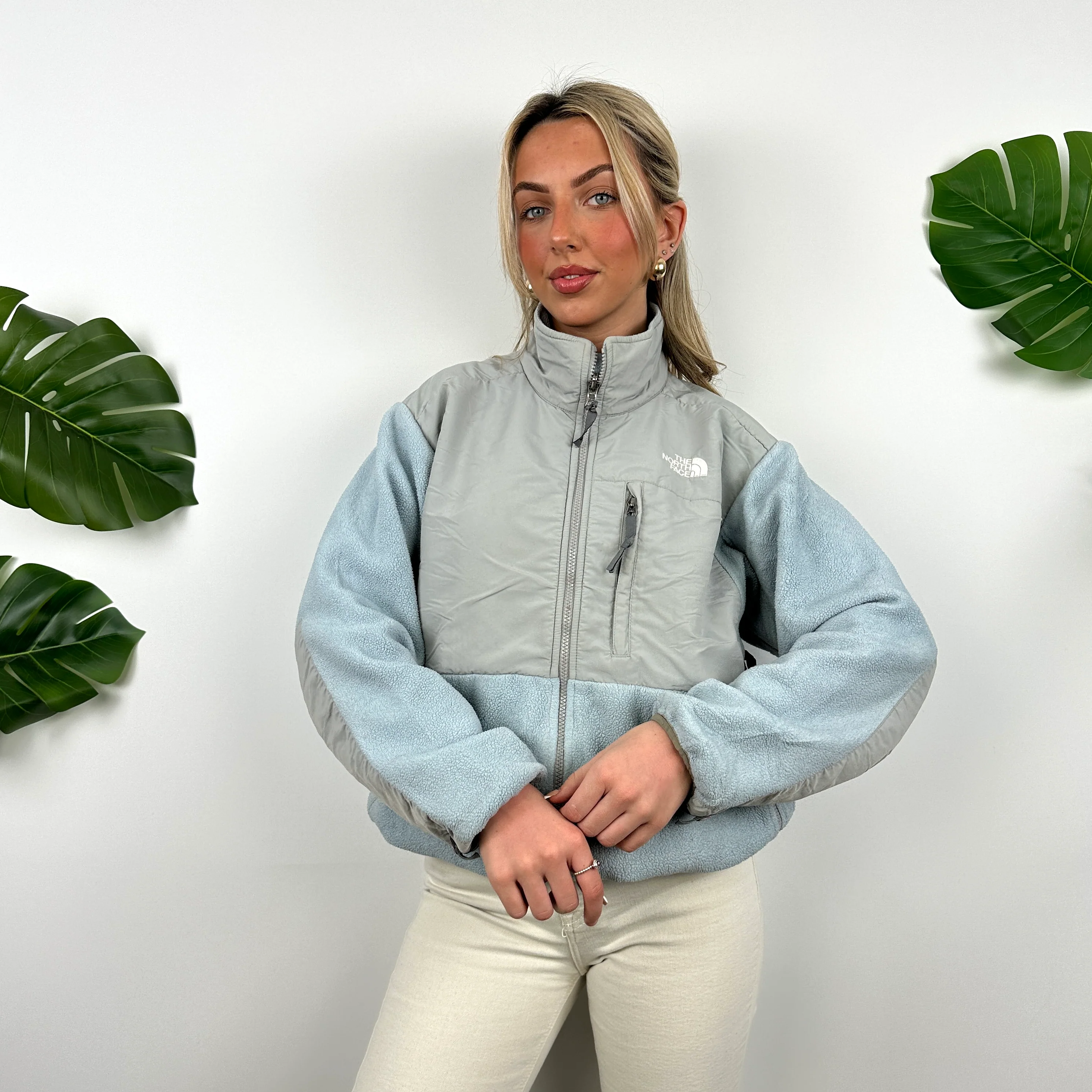 North Face Baby Blue Denali Teddy Bear Fleece Zip Up Jacket (M) - Image 5