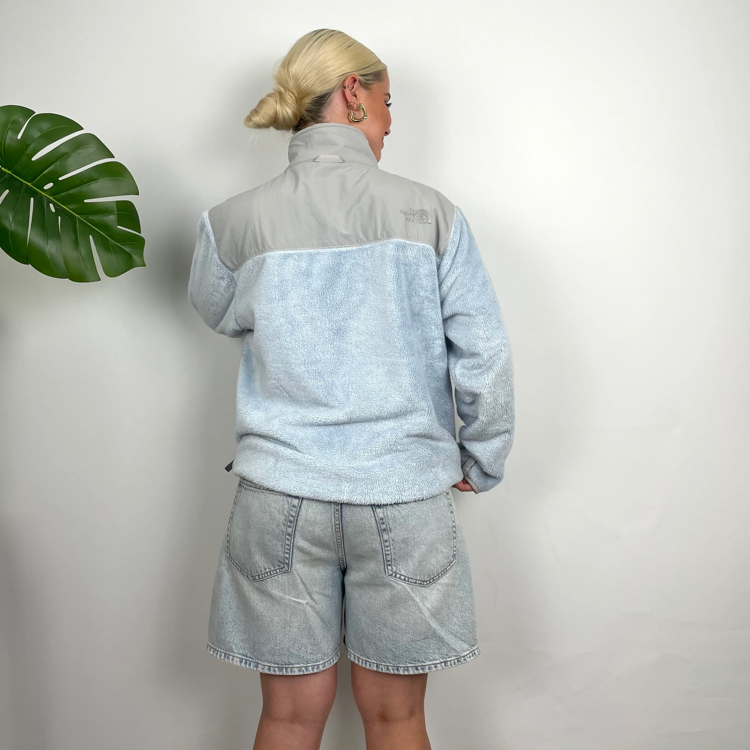 North Face Baby Blue Denali Teddy Bear Fleece Zip Up Jacket (S) - Image 4